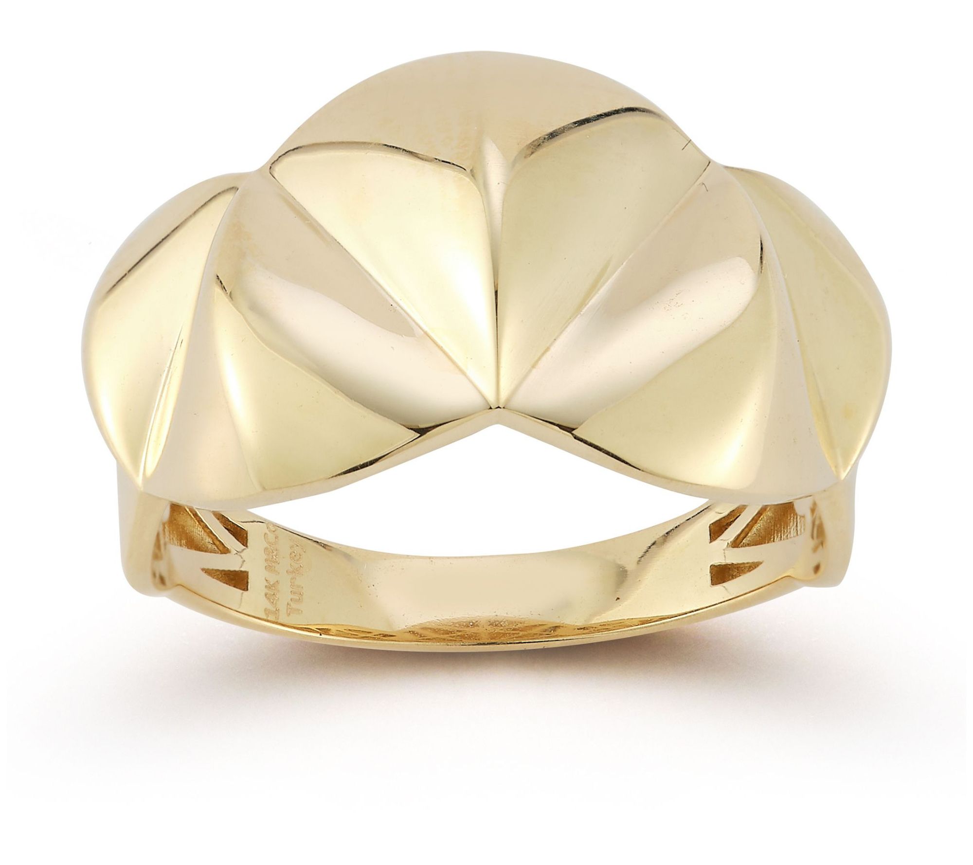 Luminosa Gold Geometric Cloud Ring, 14K