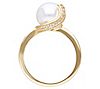 Ariva 14K Gold Cultured Pearl & White Sapphire Ring, 1 of 3