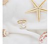 Ariva 14K Gold Cultured Pearl & White Sapphire Ring, 3 of 3