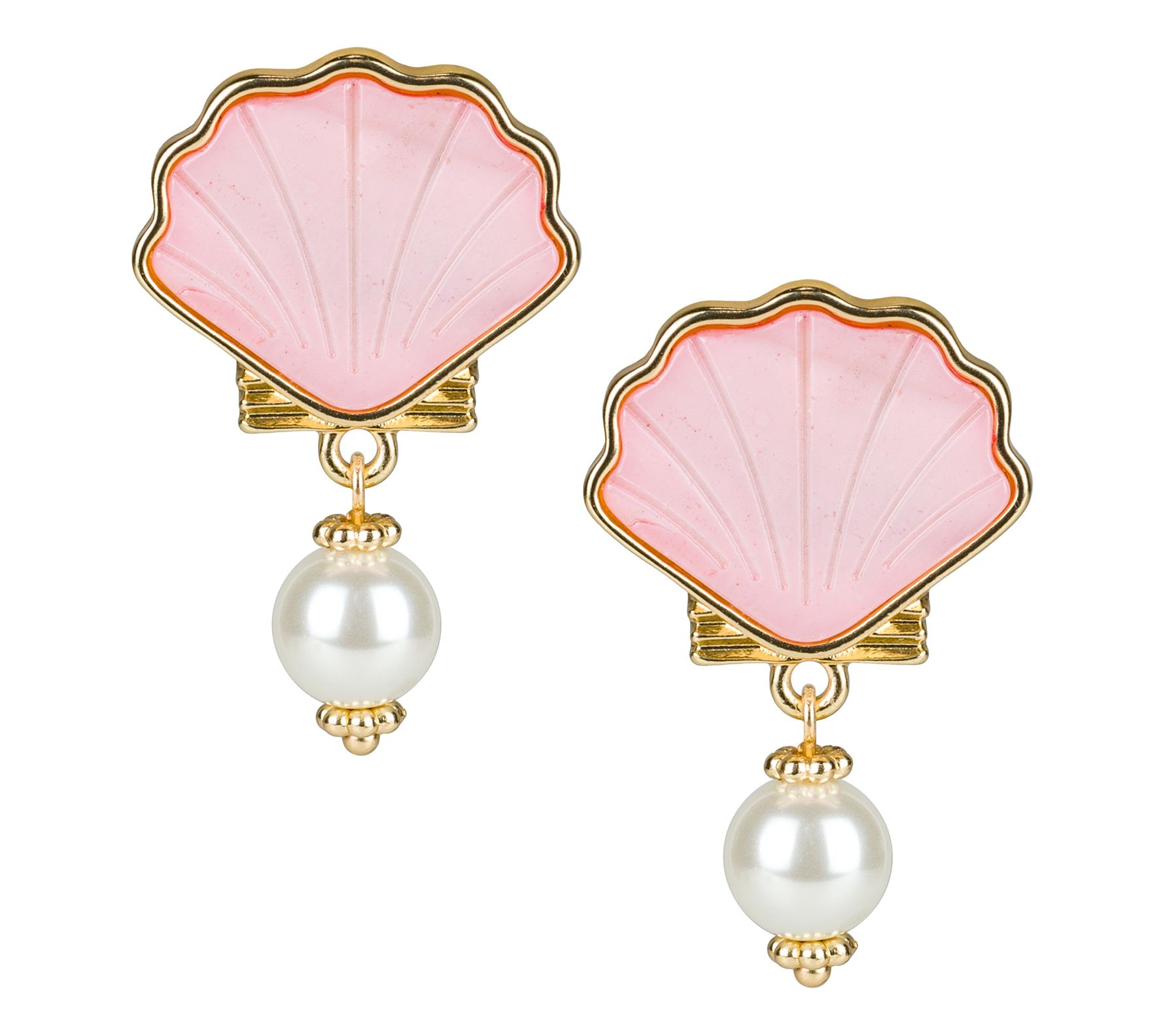 Patricia Nash Simulated Pearl & Shell Drop Earrings