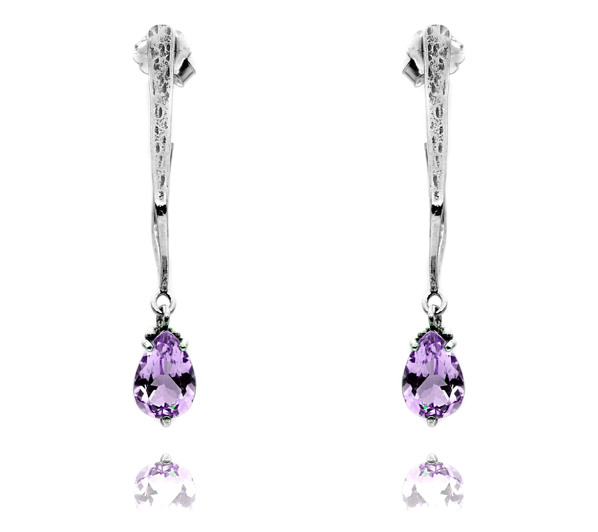 Or Paz Sterling Silver Charm Gemstone Hoop Earrings