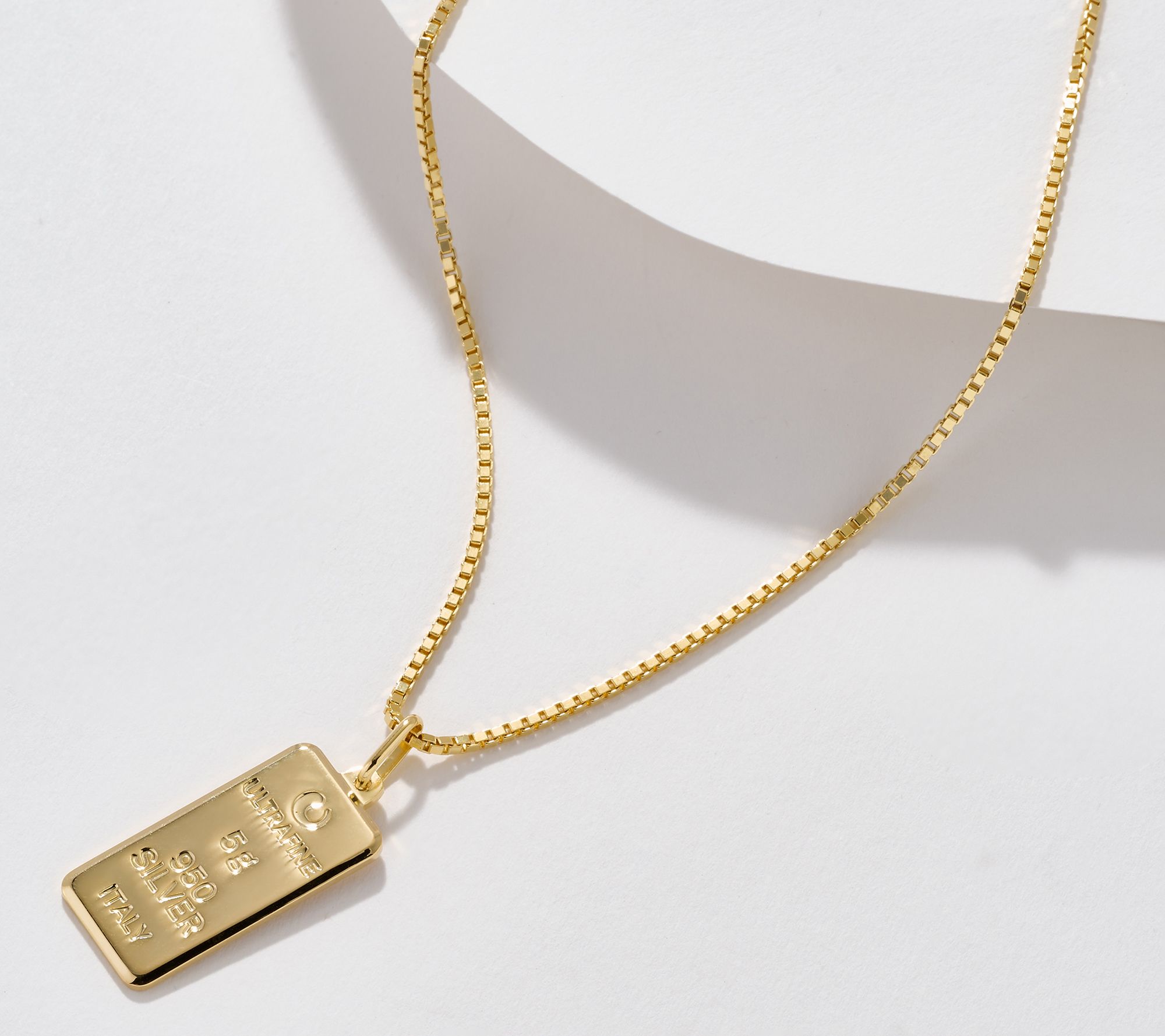 As Is UltraFine 950 Silver Ingot with 20Necklace