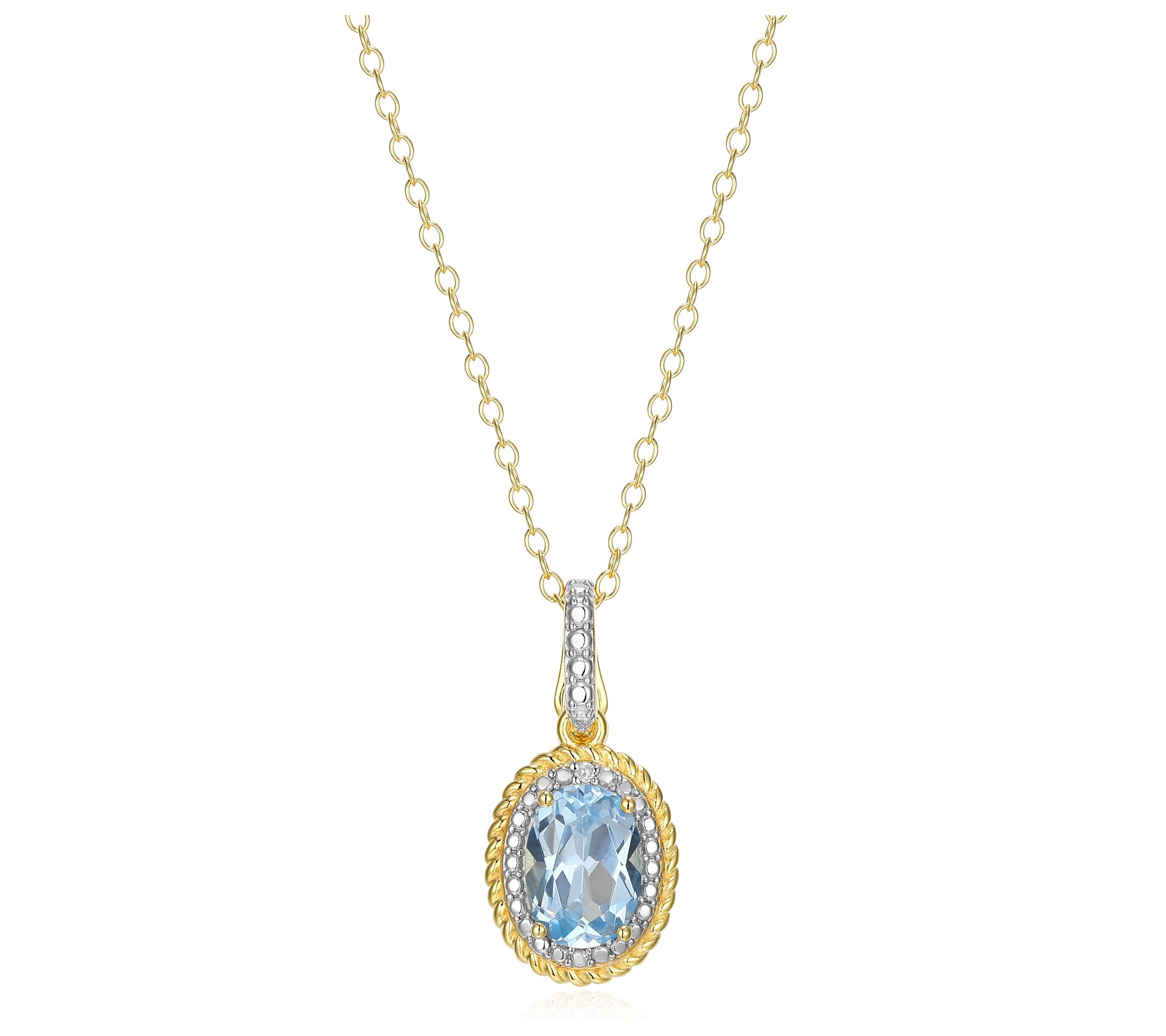 Affinity Gems Oval Birthstone Pendant w/ Chain,Sterling