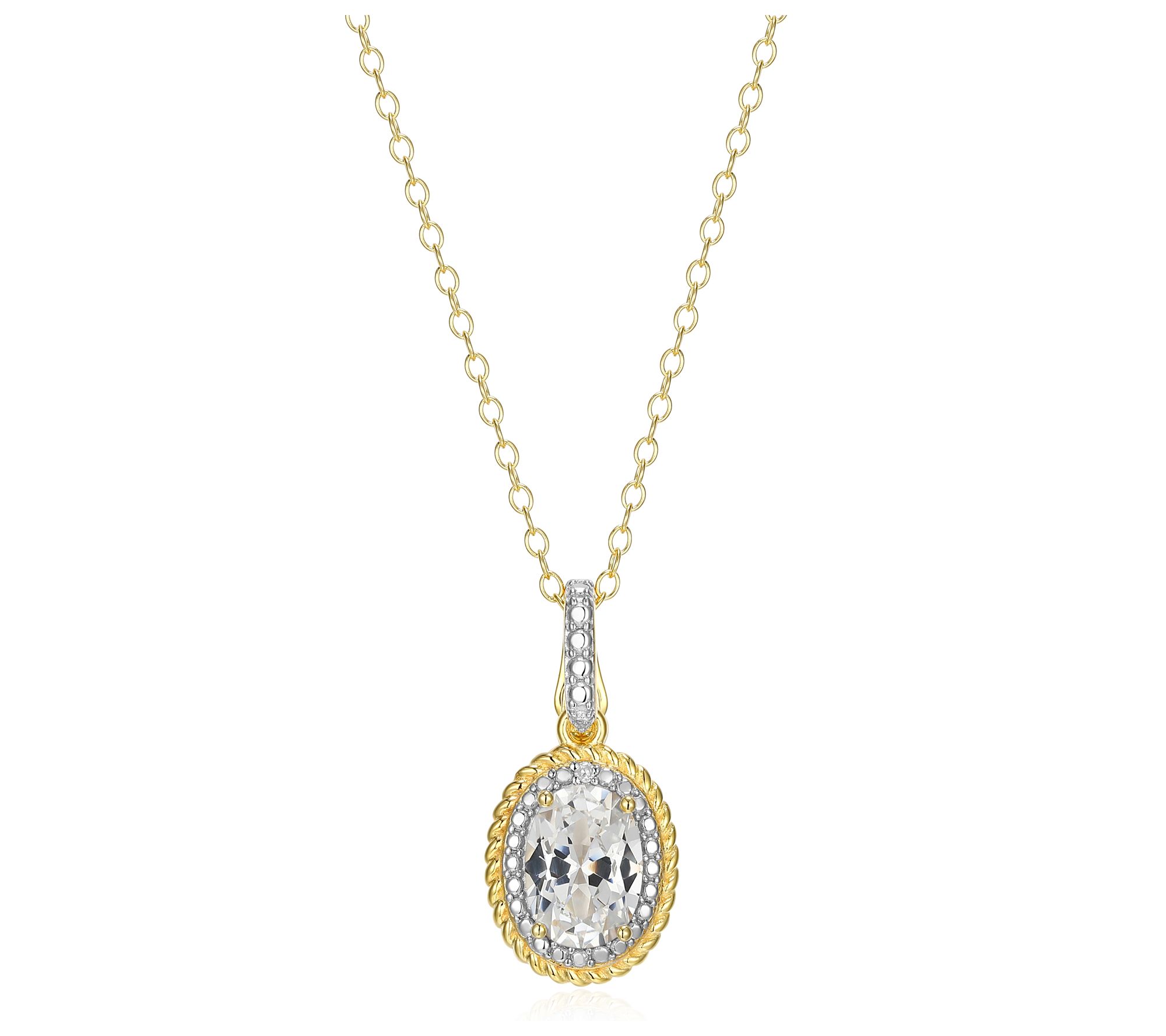 Affinity Gems O val Birthstone Pendant w/ Chai n, Sterling