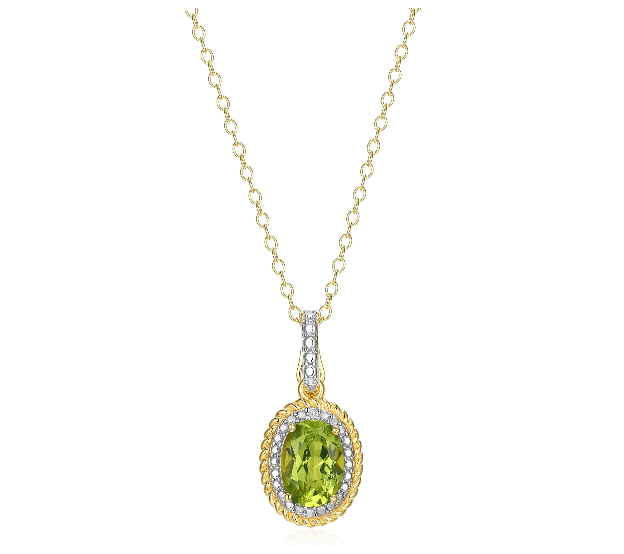 Affinity Gems O val Birthstone Pendant w/ Chai n, Sterling