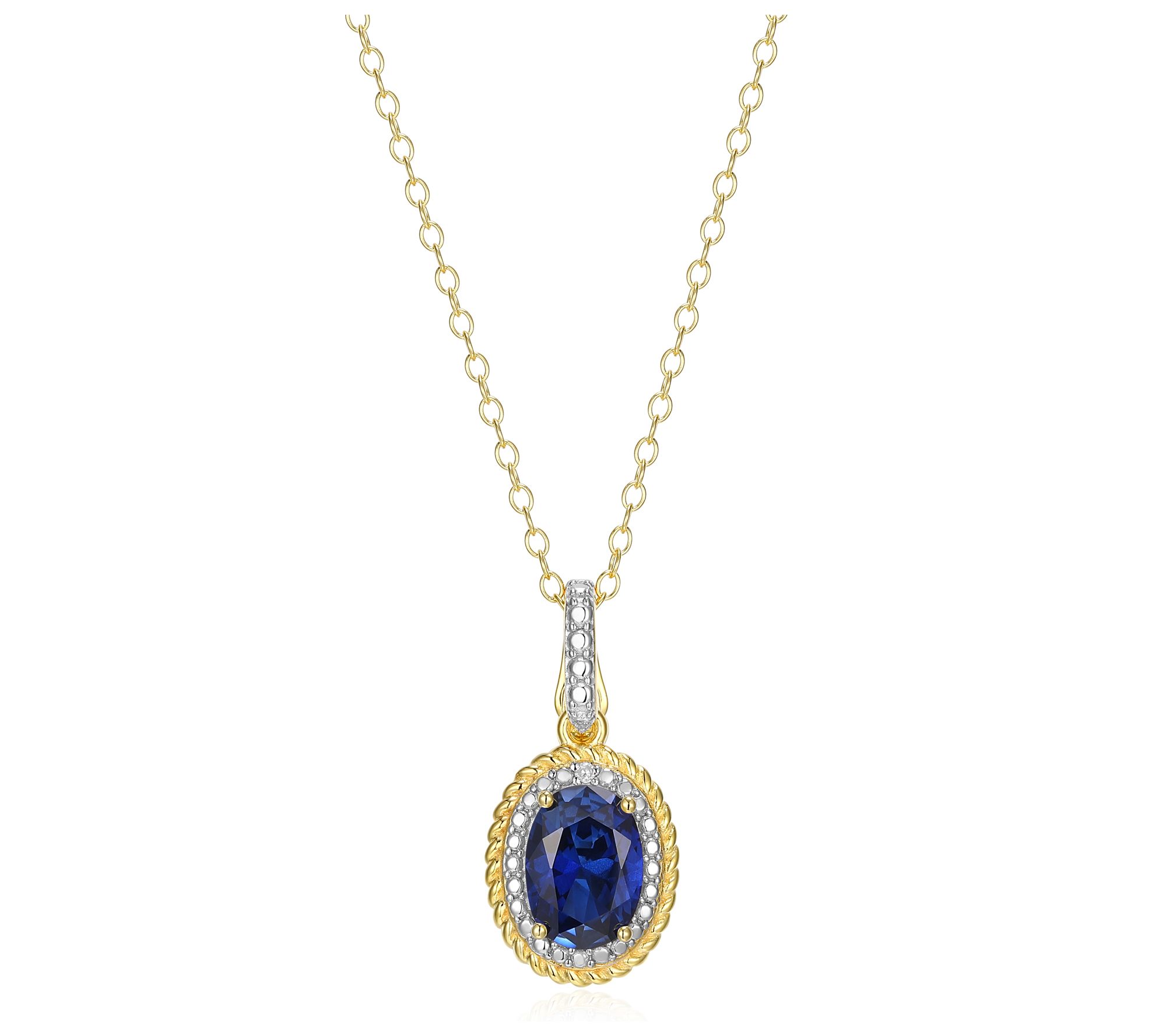 Affinity Gems Oval Birthstone Pendant w/ Chain,Sterling