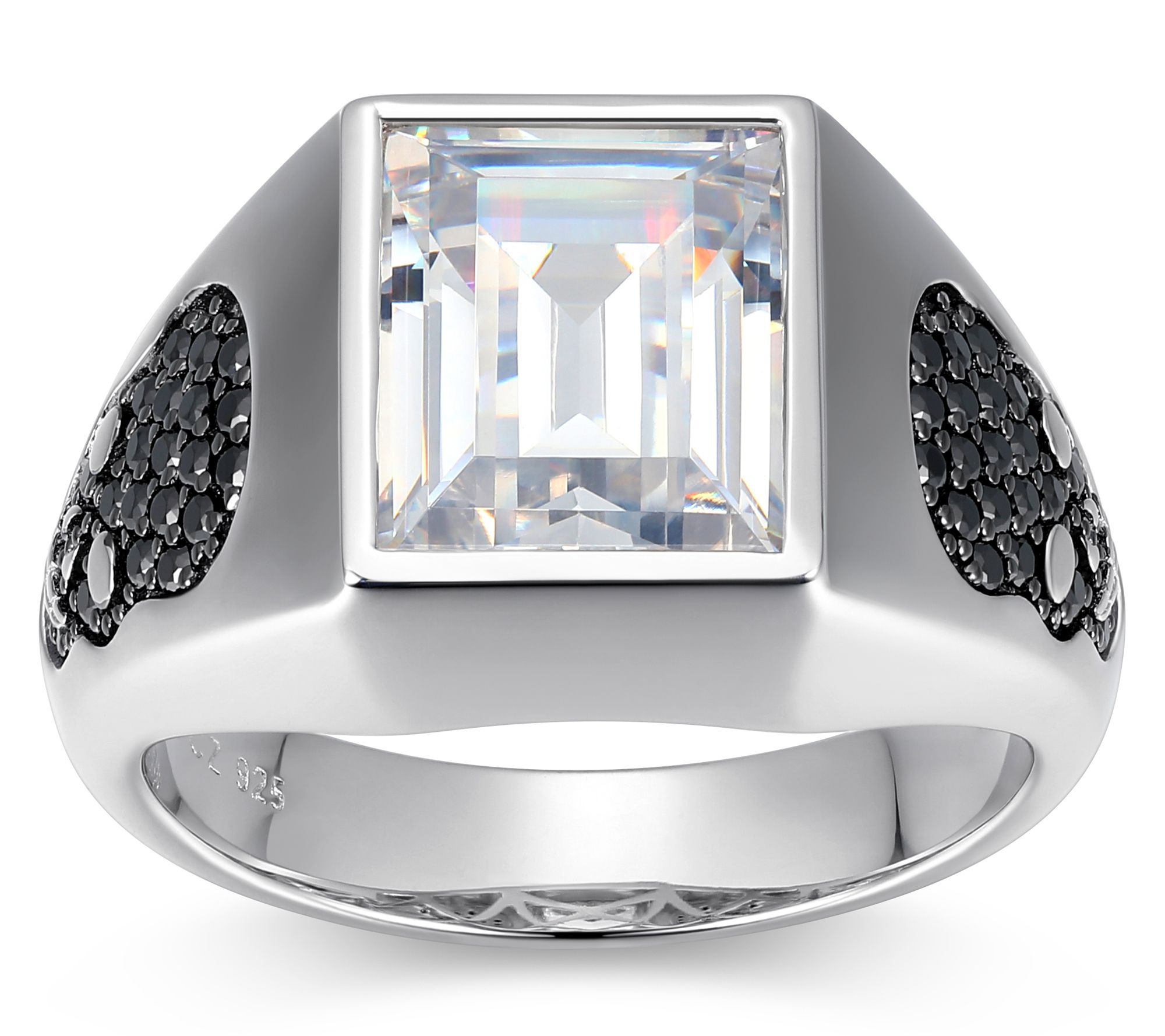 Diamonique Men's 8.40 cttw Skull Ring, SterlingSilver