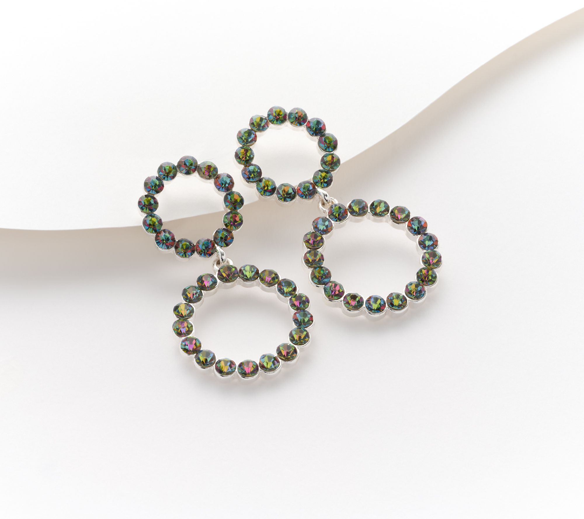 "As Is" Joan Rivers Red Carpet Double Crystal Drop Earring