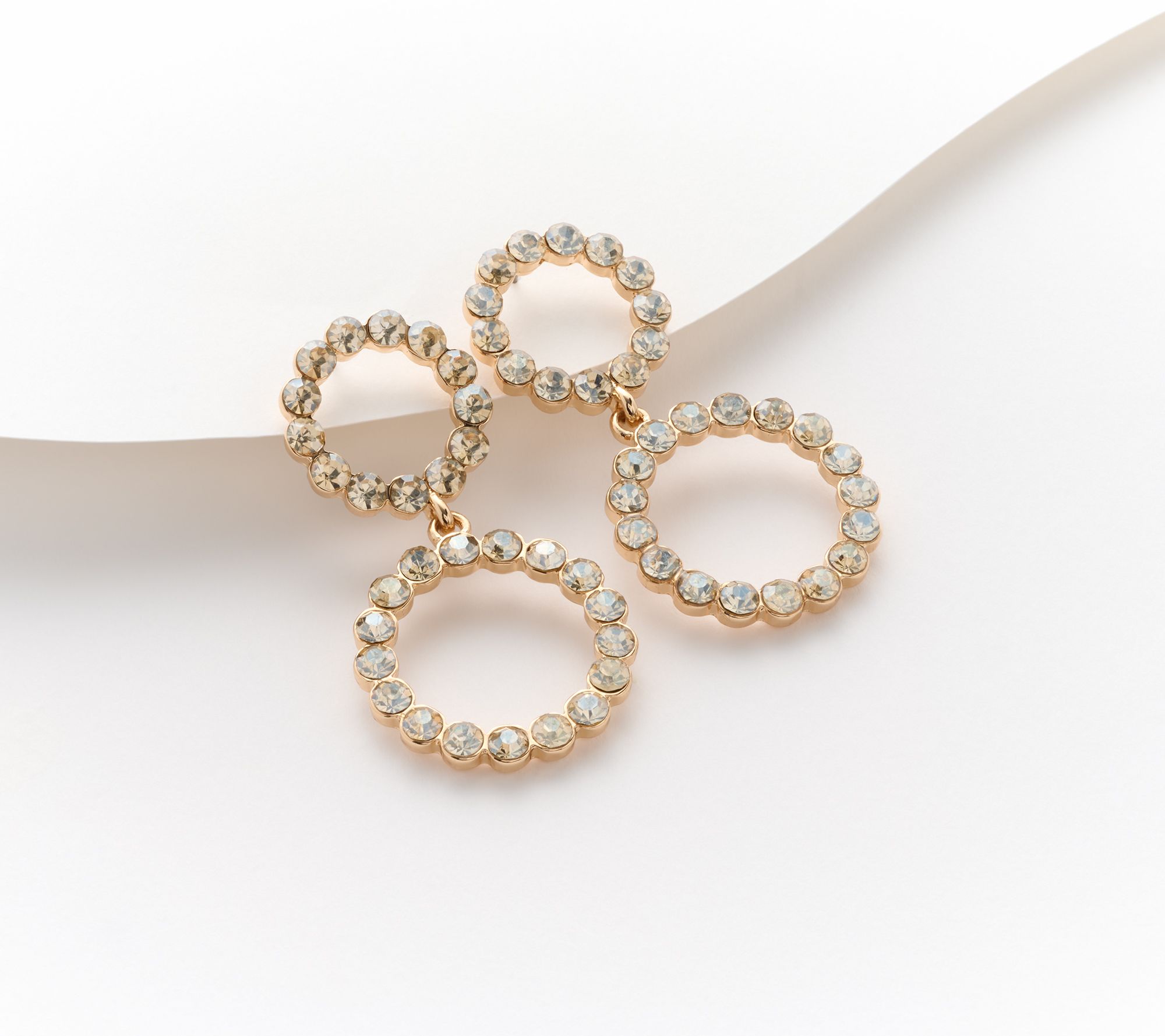 "As Is" Joan Rivers Red Carpet Double Crystal Drop Earring