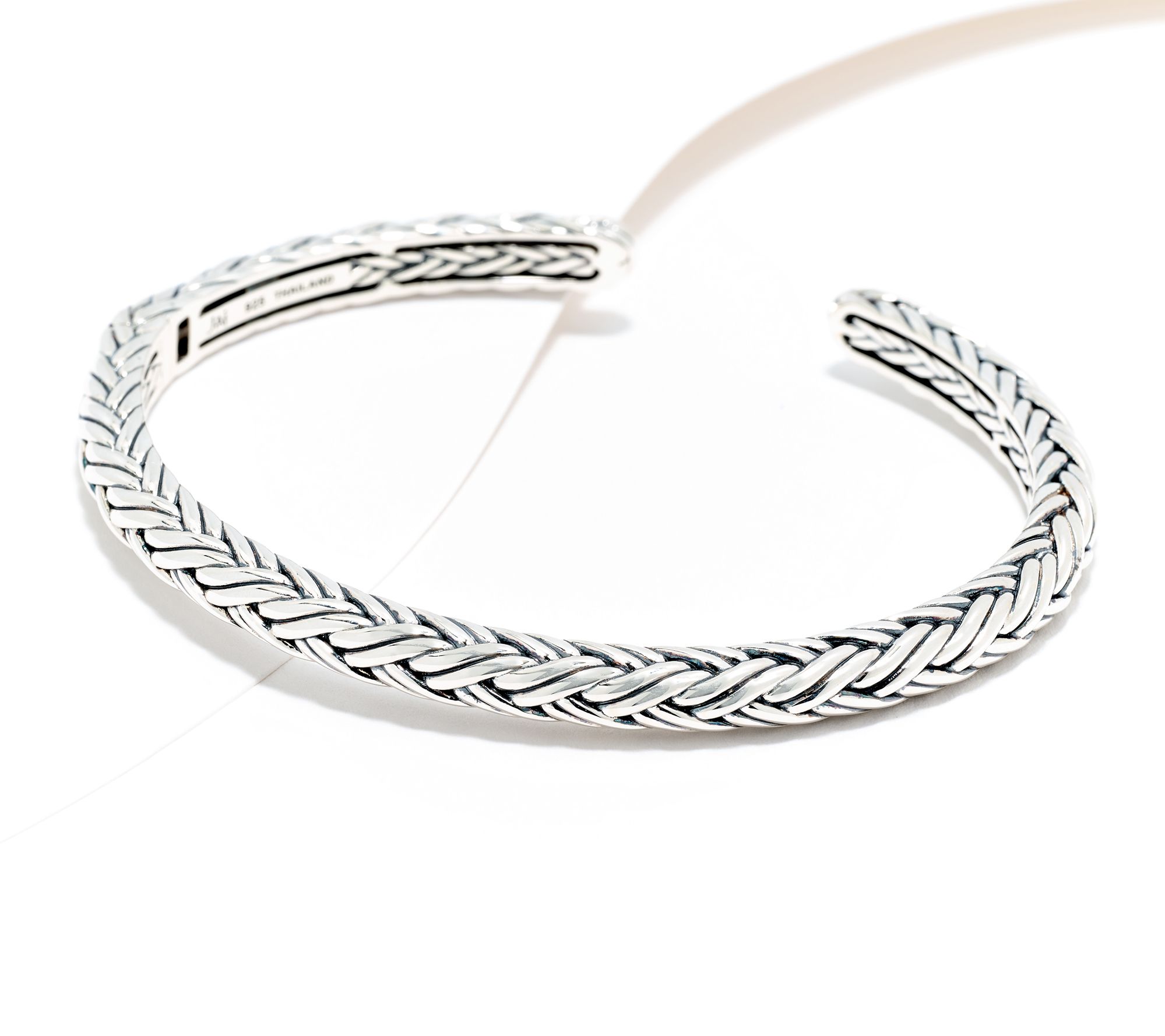 JAI Sterling Silver Legacy Woven Textured Cuff Bracelet, 18.5g