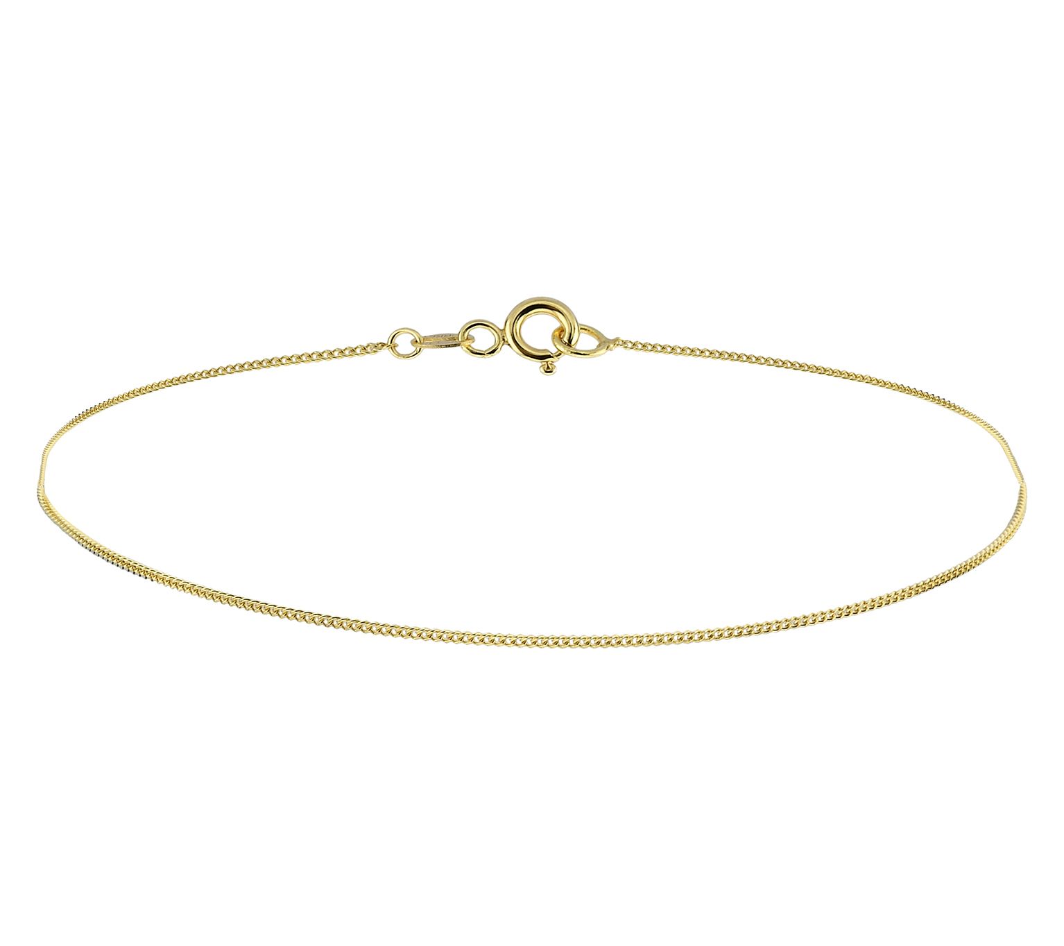 Adorna 14K Gold 1mm Solid Cable Chain Bracelet
