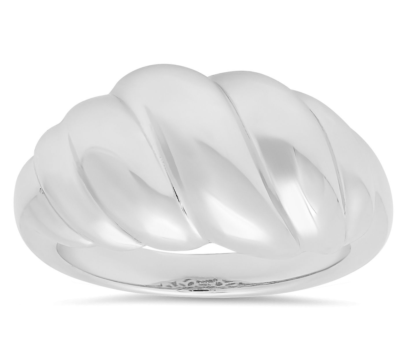 Sterling Silver Domed Shrimp Statement Ring