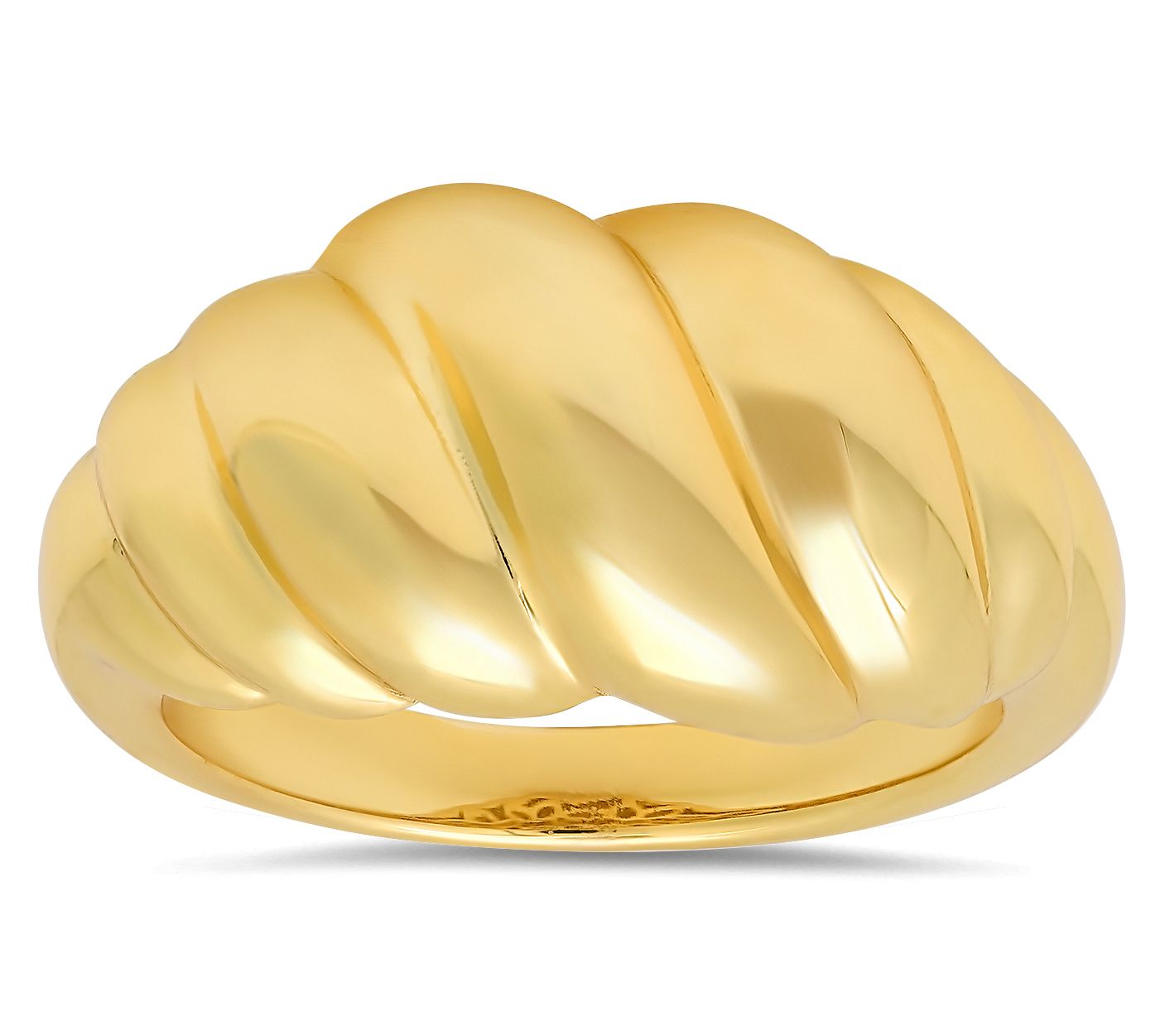 Sterling Silver Domed Shrimp Statement Ring