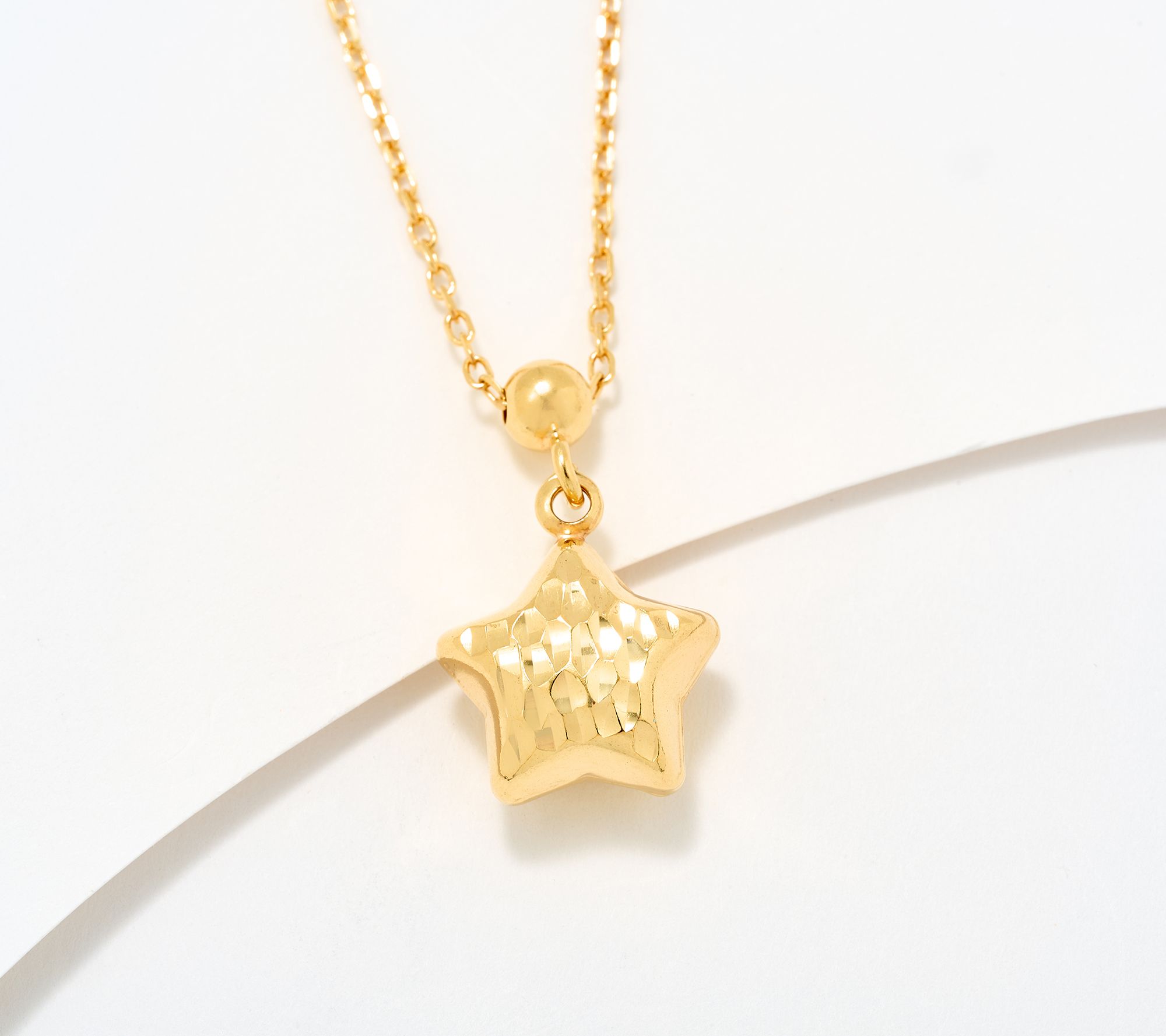 UltraFine 950 Silver Reversible Star Motif Necklace