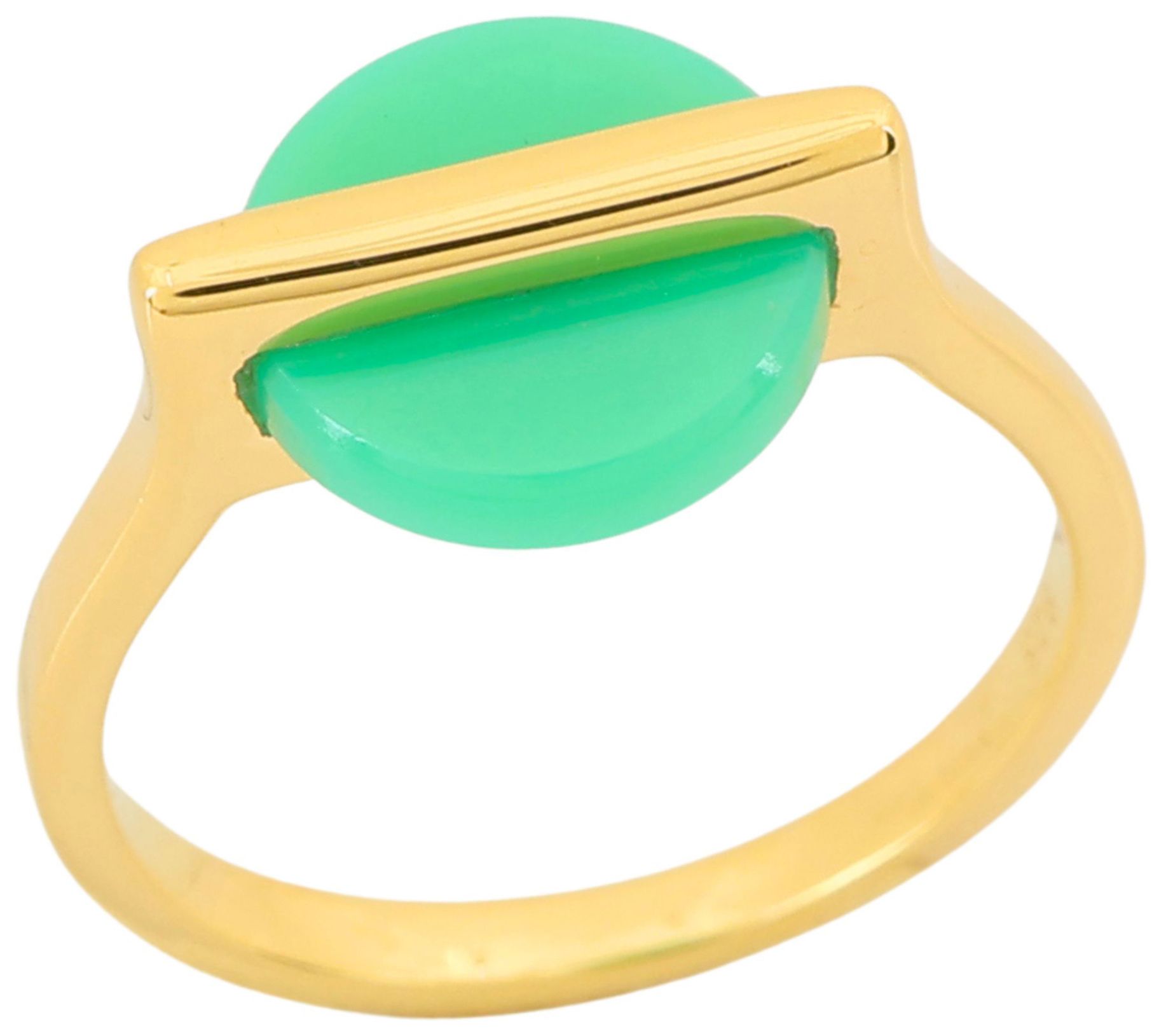 Affinity Gems Round Solitaire Gemstone Ring, 14K Gold Plated
