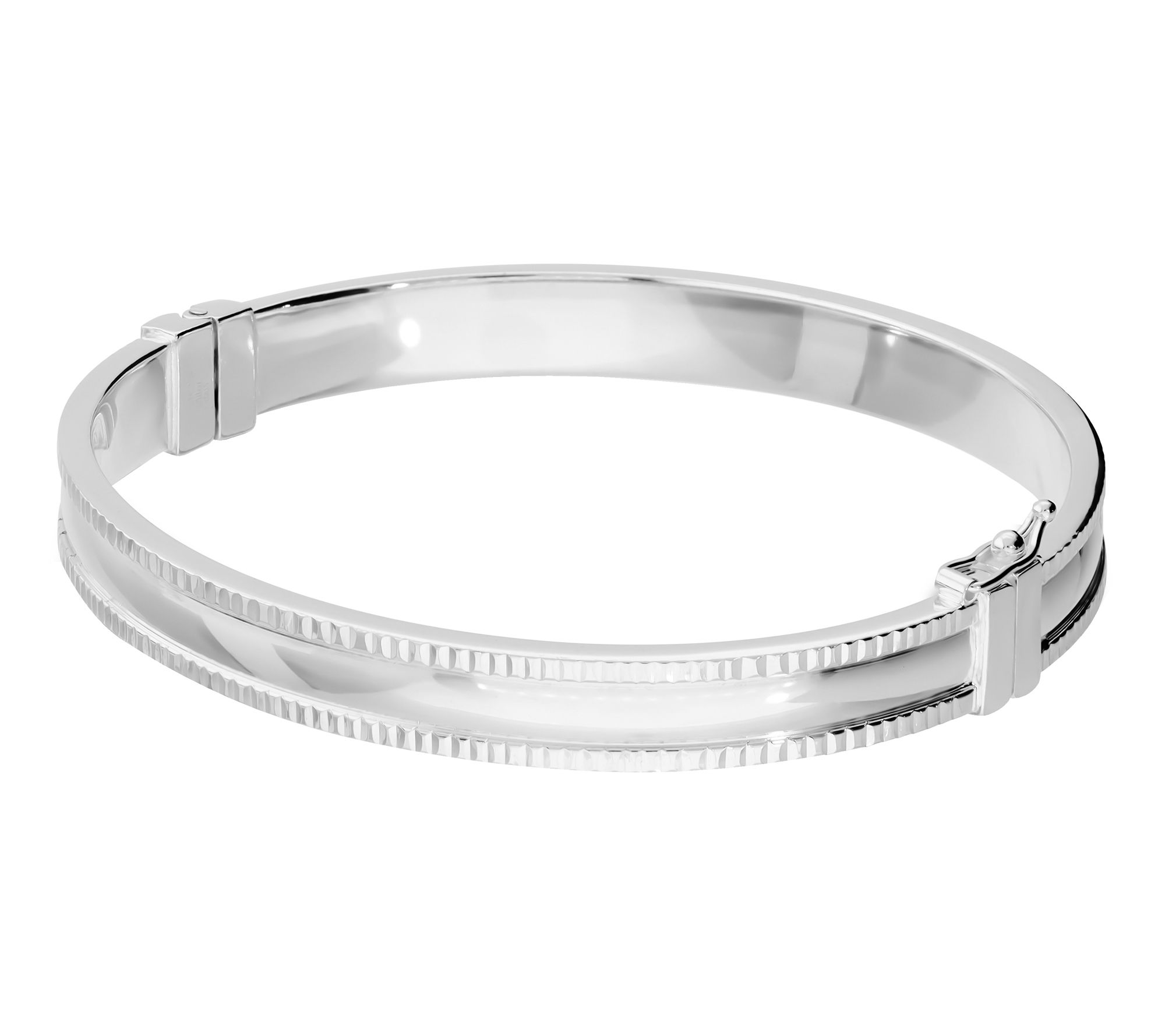 Ultrafine 950 Silver Diamond Cut Border Bangle