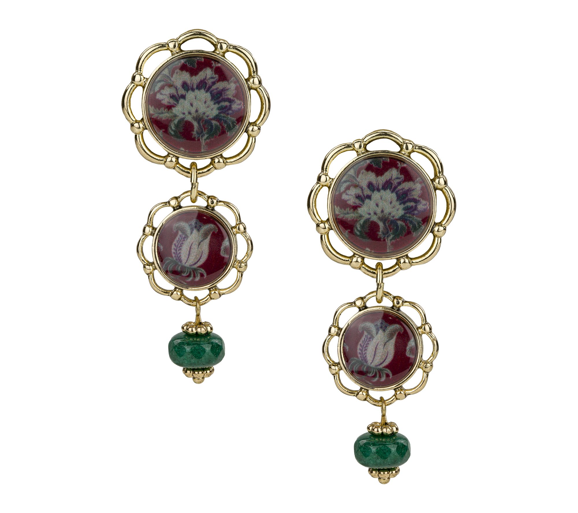Patricia Nash European Floral Tapestry Collection Drop Earring