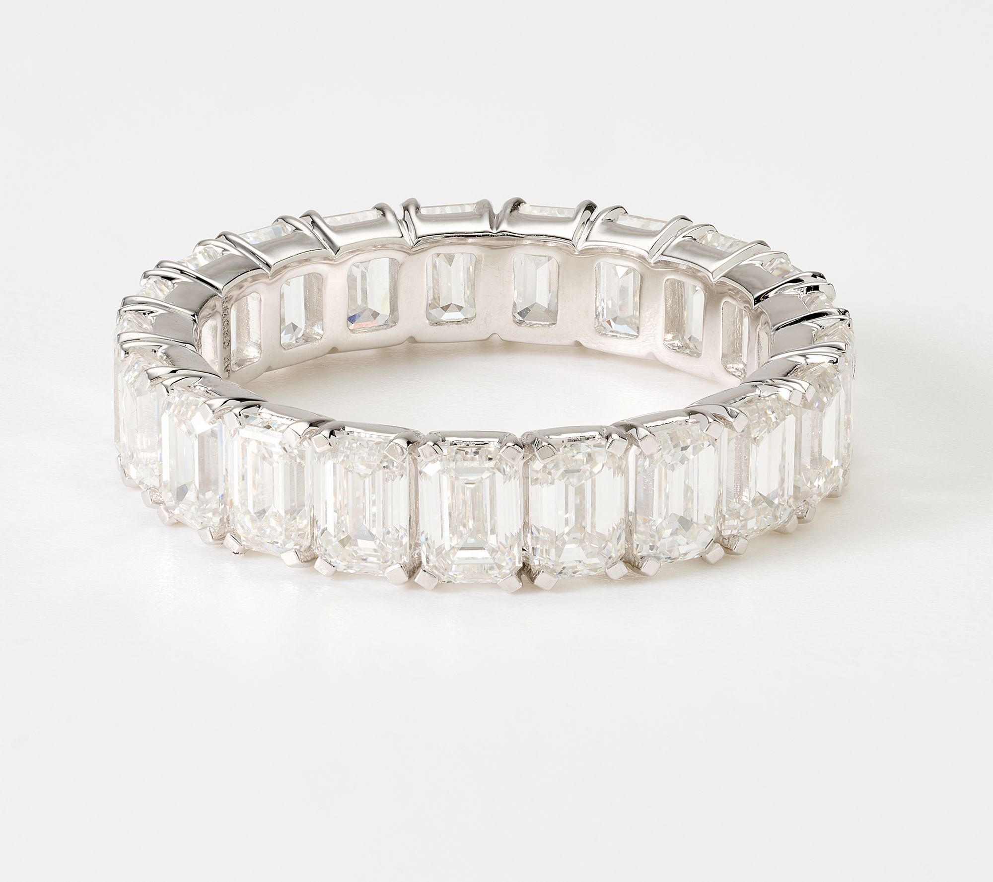 Fire Light Lab Grown Diamonds 5 cttw Emerald Cut Eternity Band, 14k