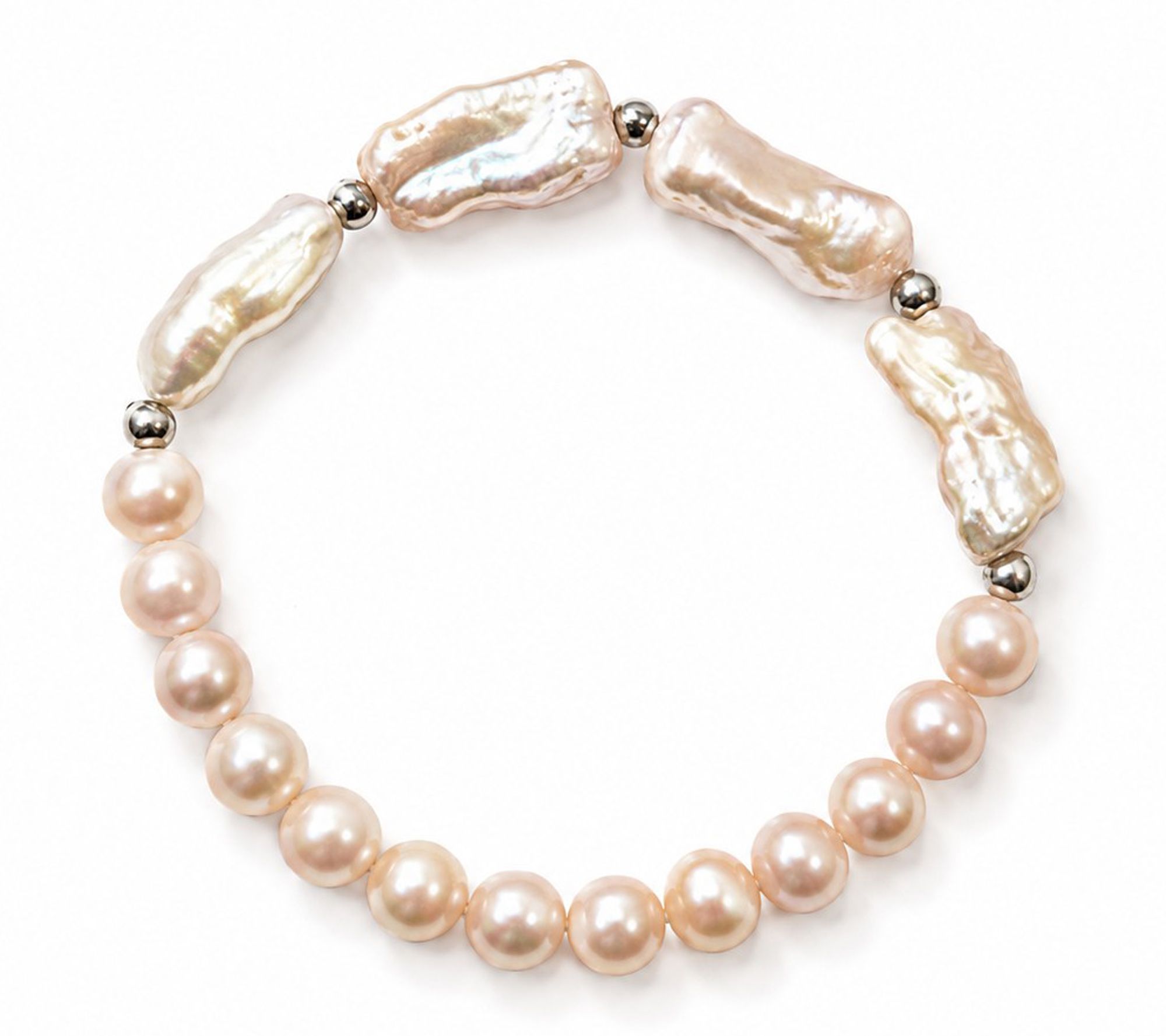Alkeme Sterling Silver RosÃ© Cultured Pearl Luxe Bracelet