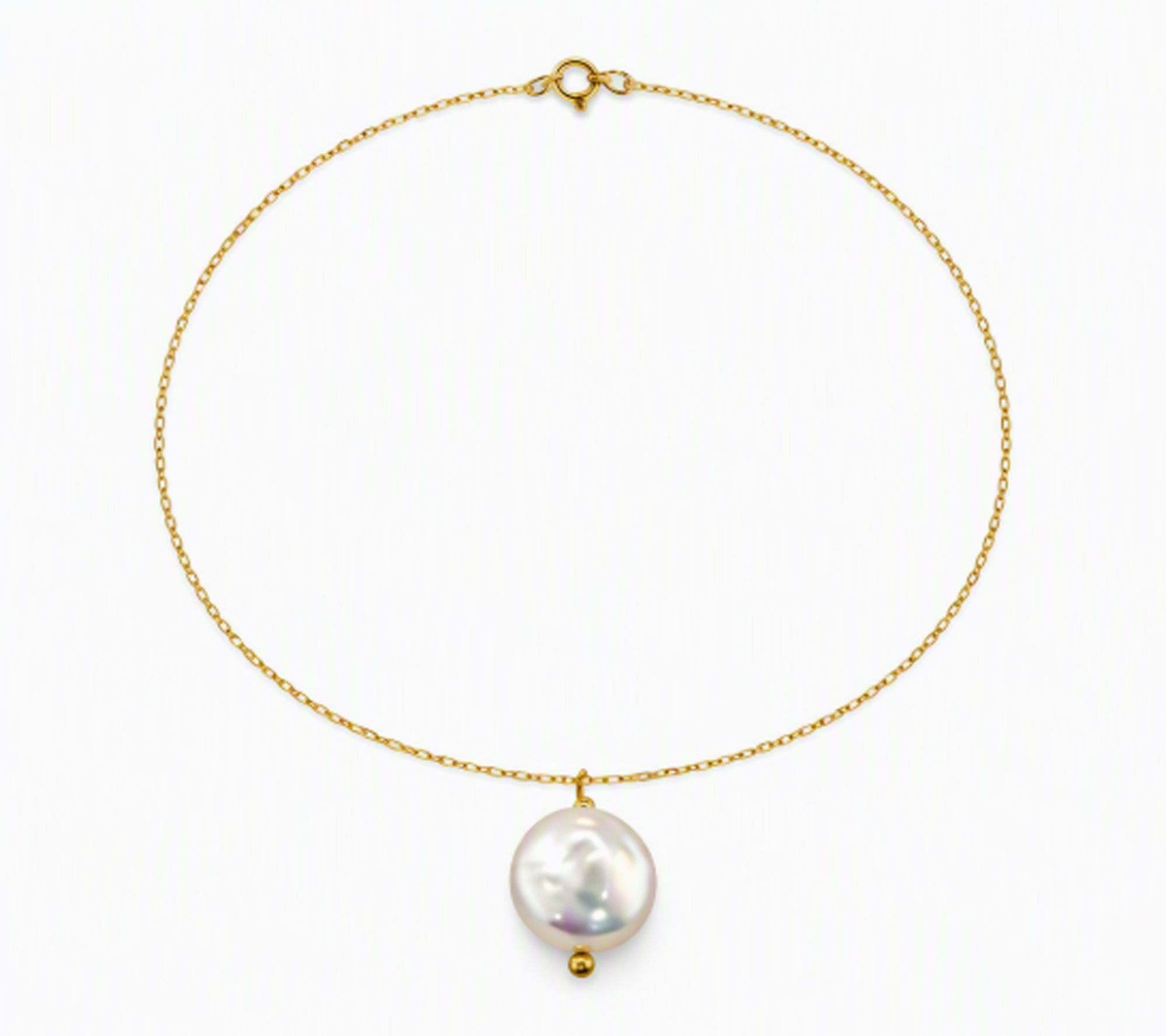 Alkeme 10k Gold Fine Cultured Pearl Charm Rope Chain Bracelet
