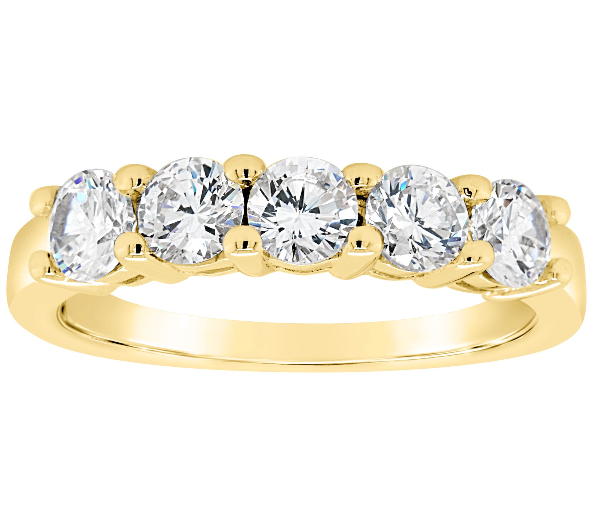Affinity 14K Gold 1.20 cttw 5-Stone Diamond Band Ring