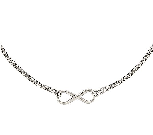 Sterling Silver Infinity Symbol 18" Necklace by Silver Style