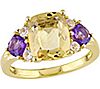 Sterling 3.30 cttw Citrine and Amethyst Ring