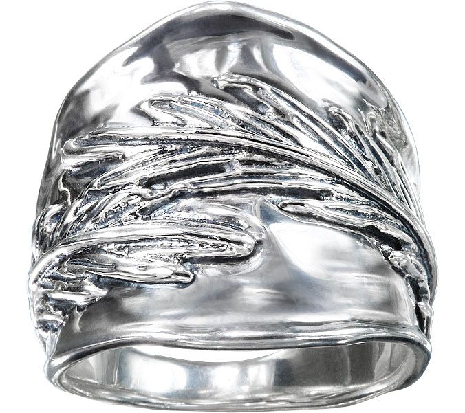 Hagit Sterling Silver Feather Ring - QVC.com