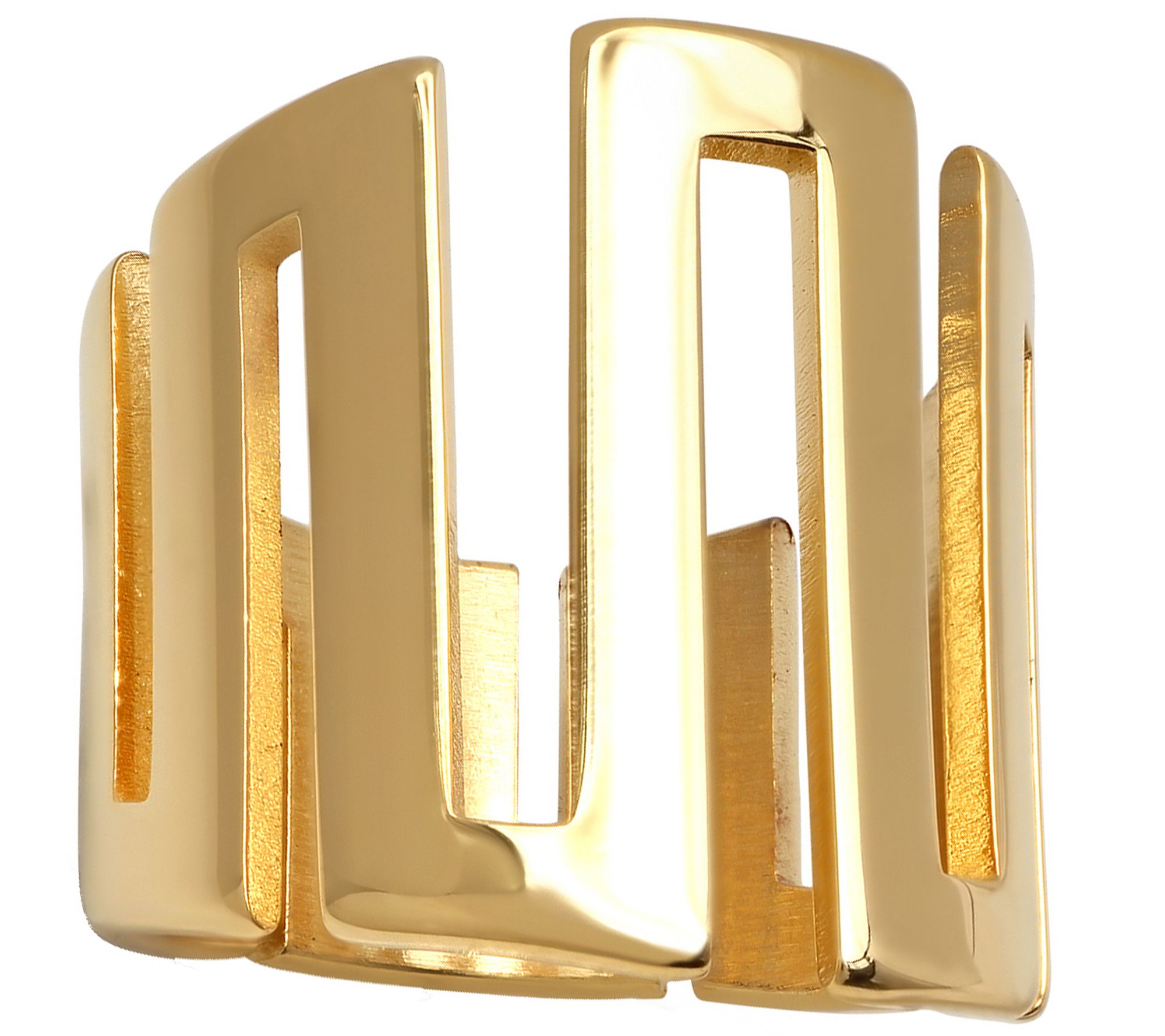 Steel by Design Polished Free-Form Ring - QVC.com