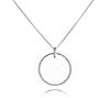 Or Paz Sterling Silver Crystal Circle Pendant with Chain
