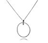 Or Paz Sterling Silver Crystal Circle Pendant with Chain, 1 of 2