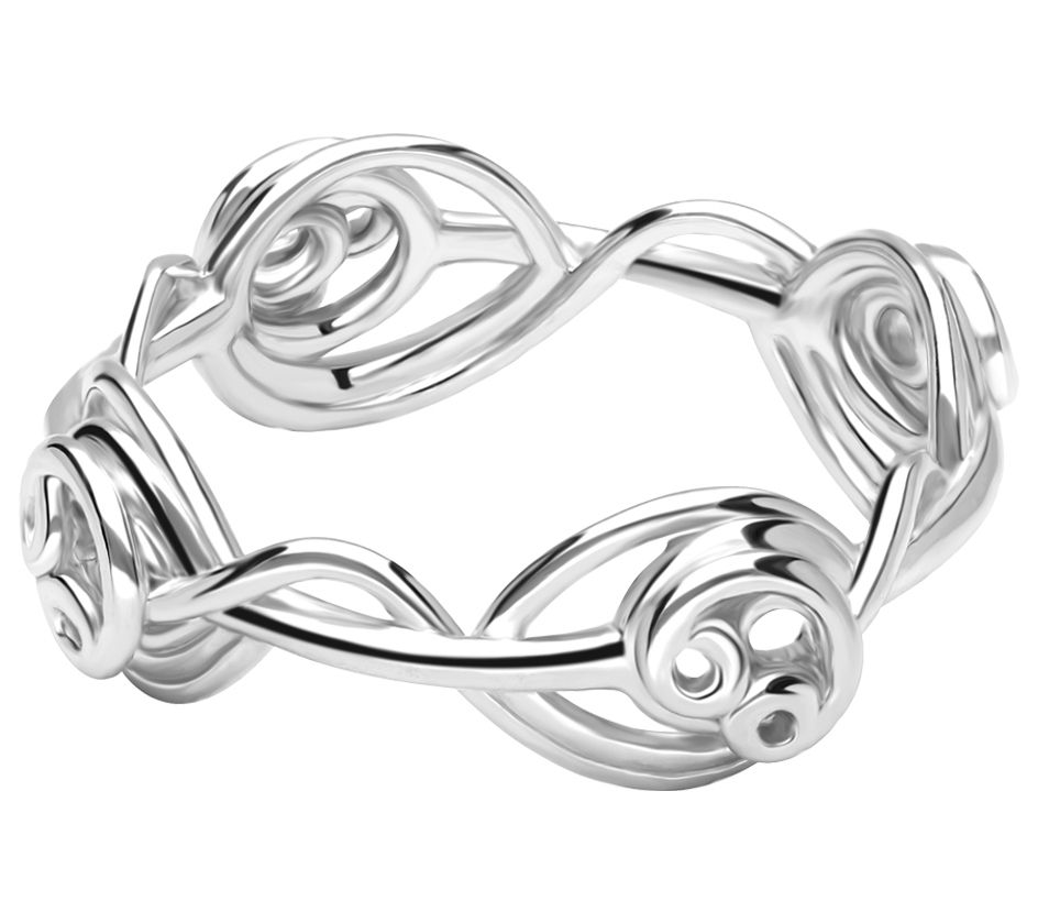 Goddaughters Sterling Silver Rose Ring