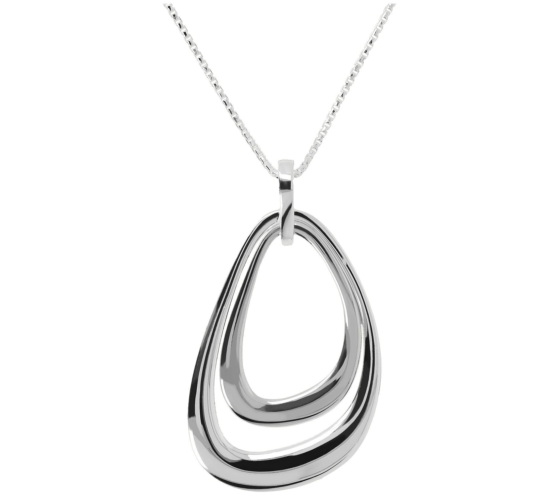 Louis Dell'Olio Sterling Double Free Form Pendant w/ Chain