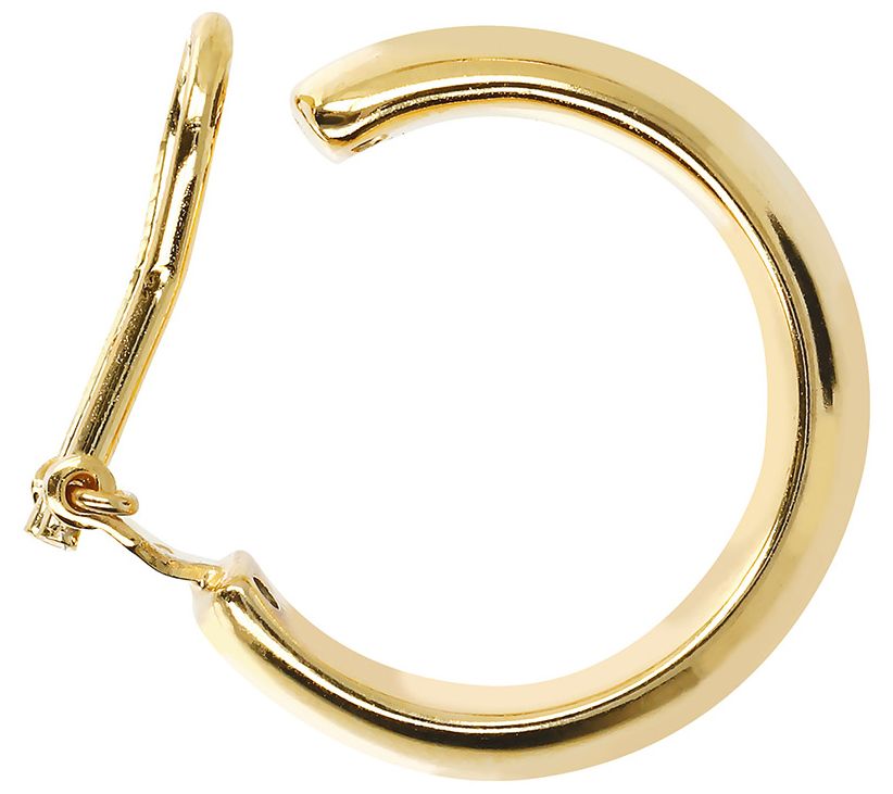 Louis Dell'Olio Sterling Clip On Wedding Band Hoop Earrings - QVC.com