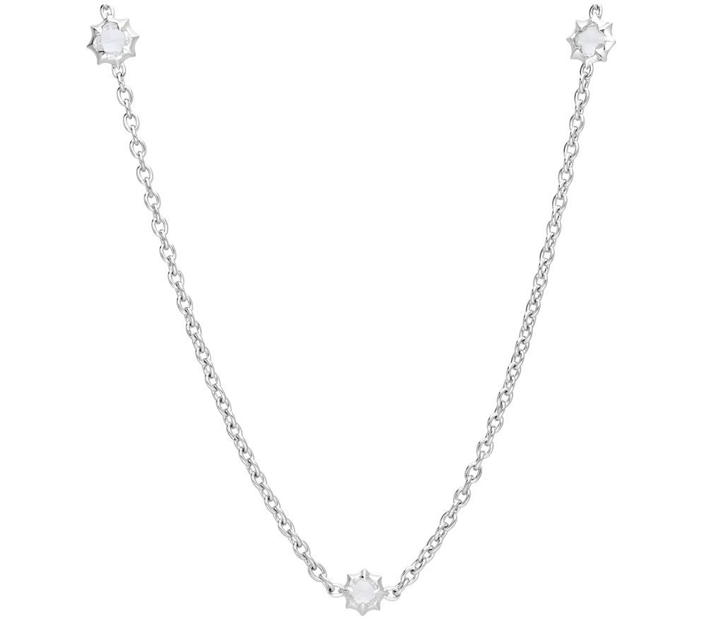 Margo Manhattan Sterling Silver White Topaz Roa nne Necklace