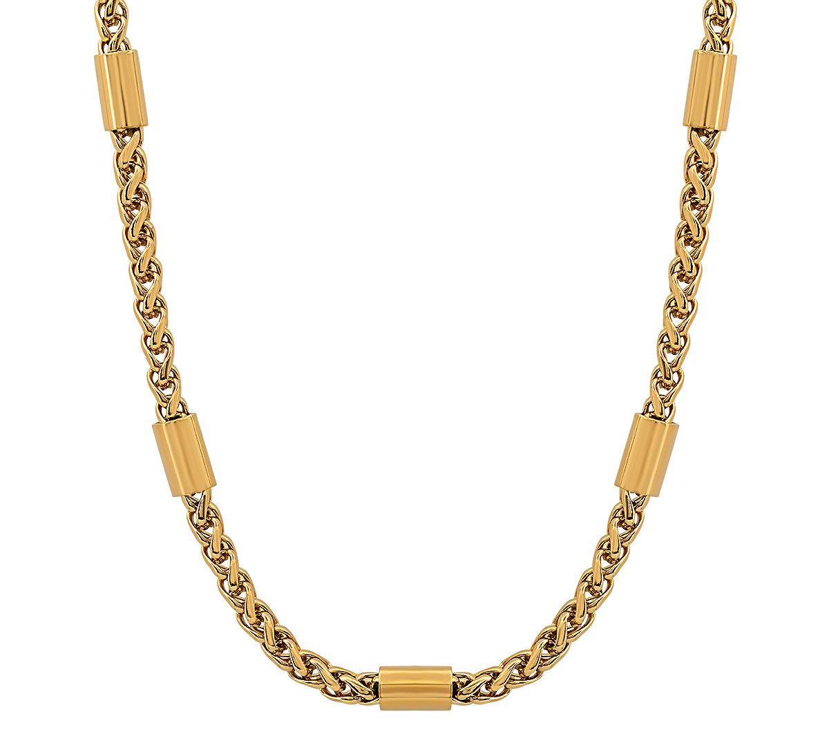 Steel By Design Men's Figaro Chain Station Necklace