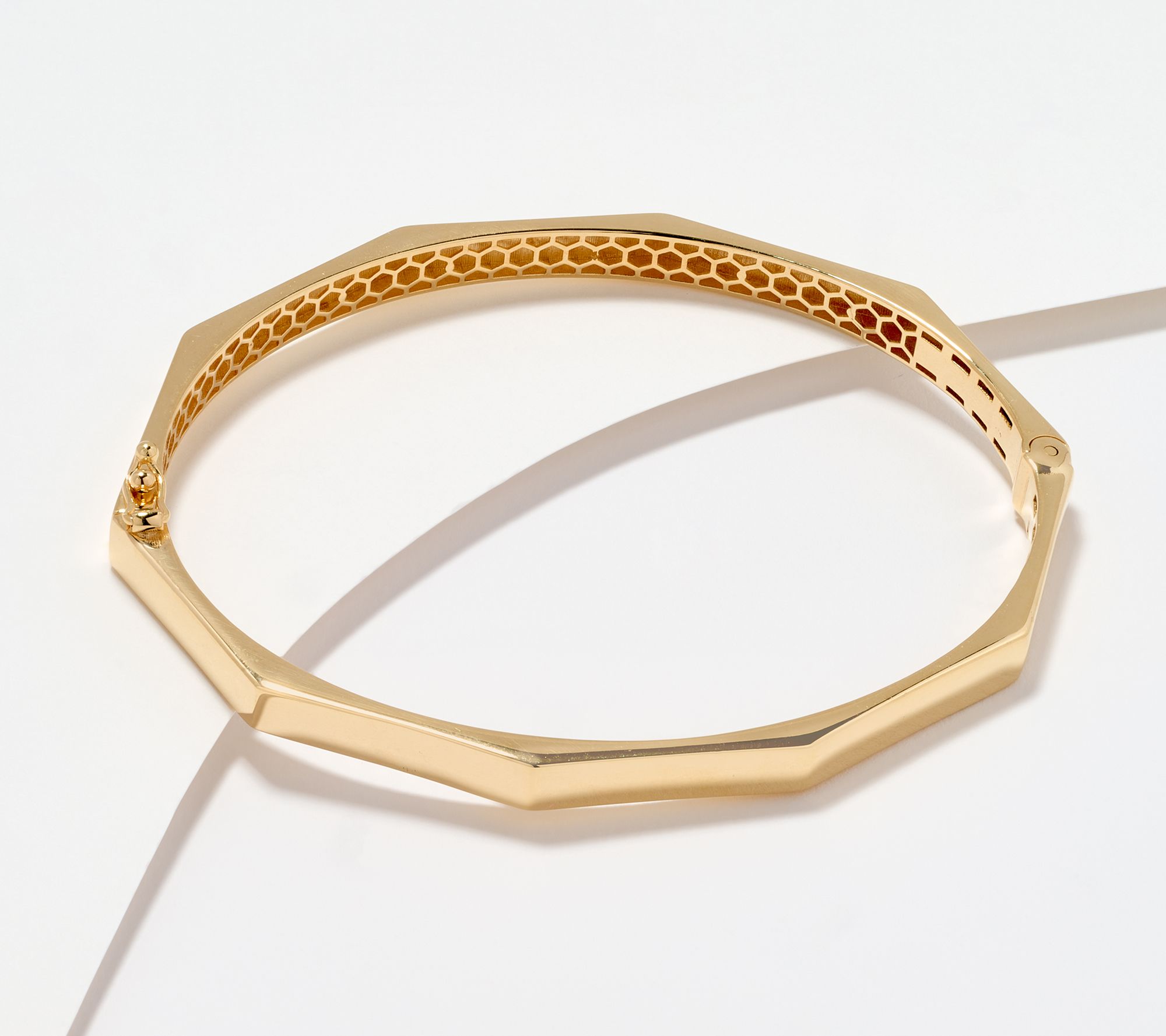 As Is Adorna 14K Gold Geometric Bangle,9.3-10.7g