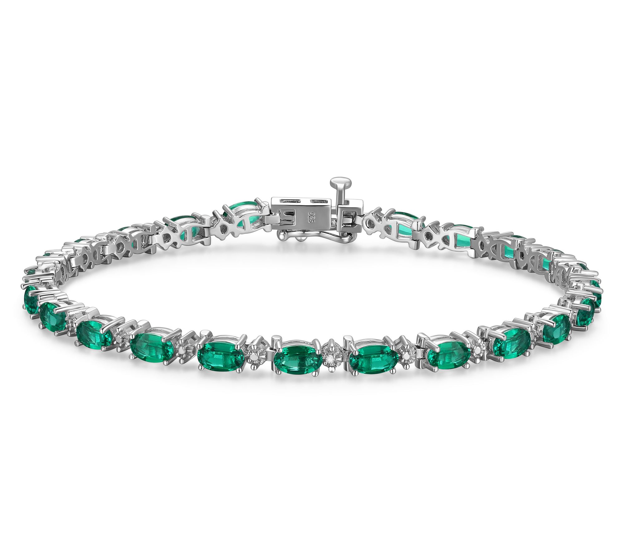 Affinity Gems Oval Birthstone Tennis Bracelet, Sterling Silver