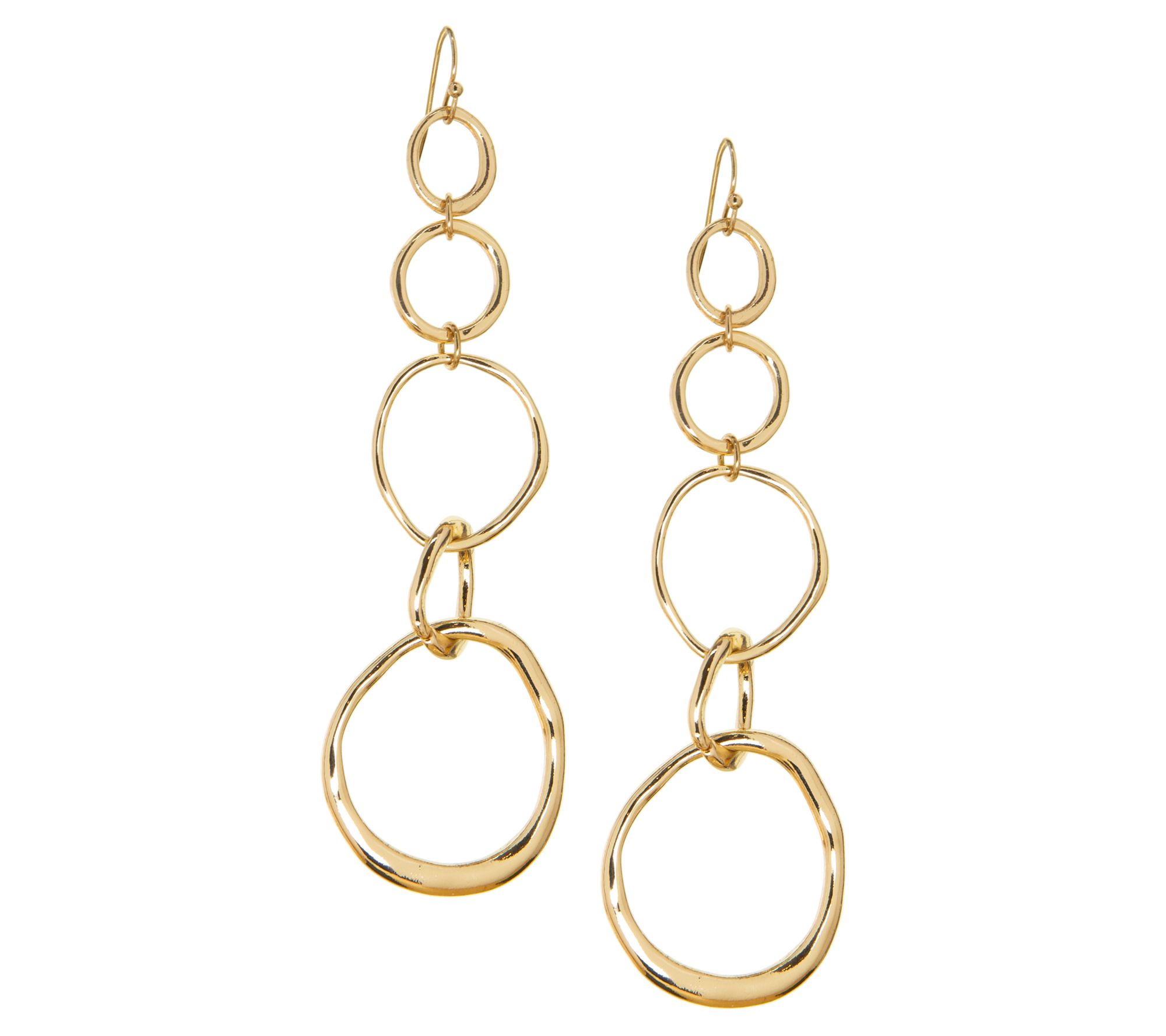 Marlyn Schiff Interlocking Circle Drop Earrings - QVC.com