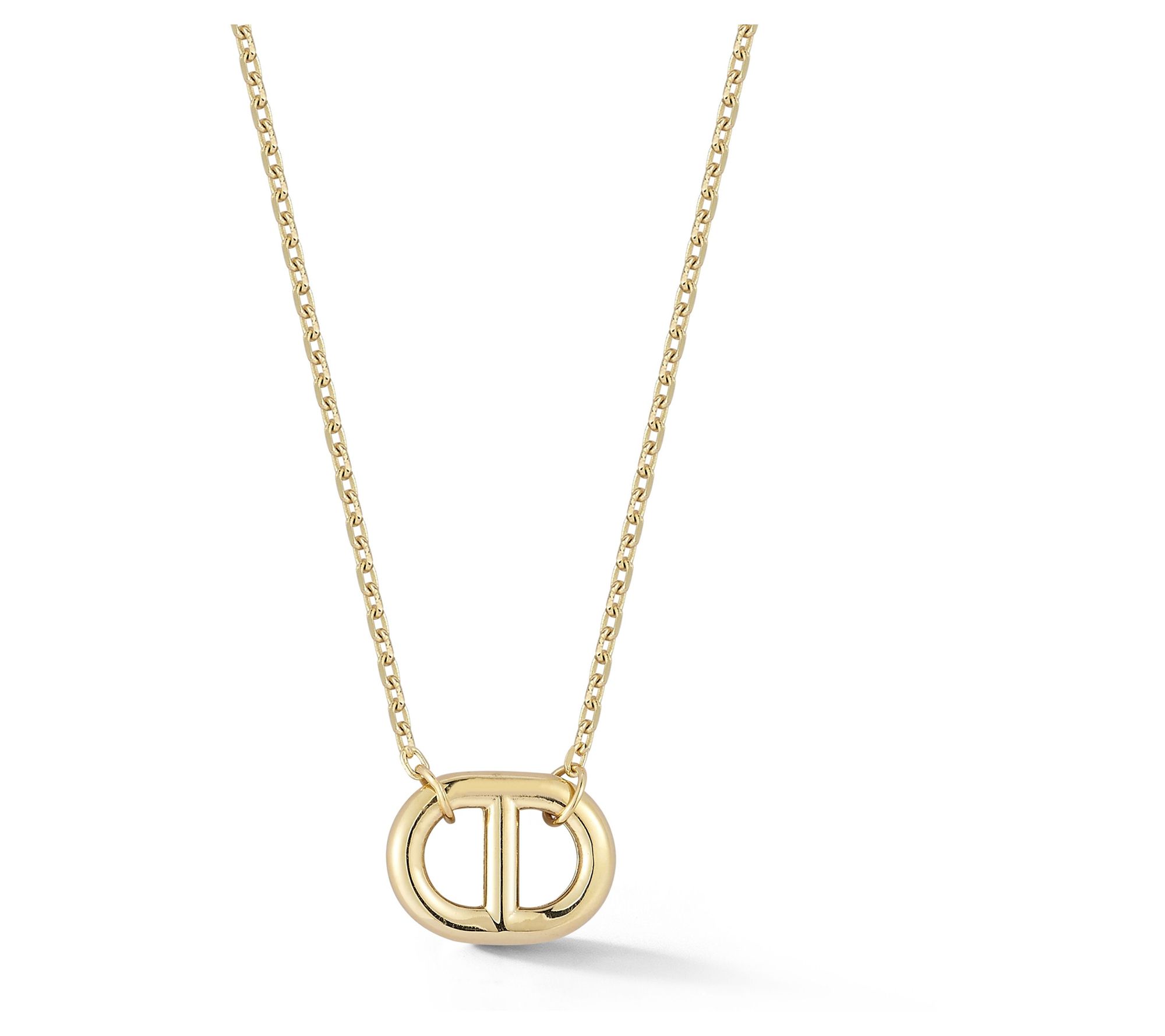 Luminosa Gold Rounded Mariner Link Necklace, 14K