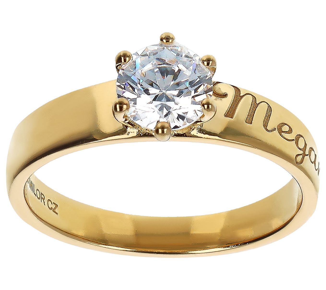 Diamonique Italia 0.85 cttw Personalized Ring, Sterling Silver