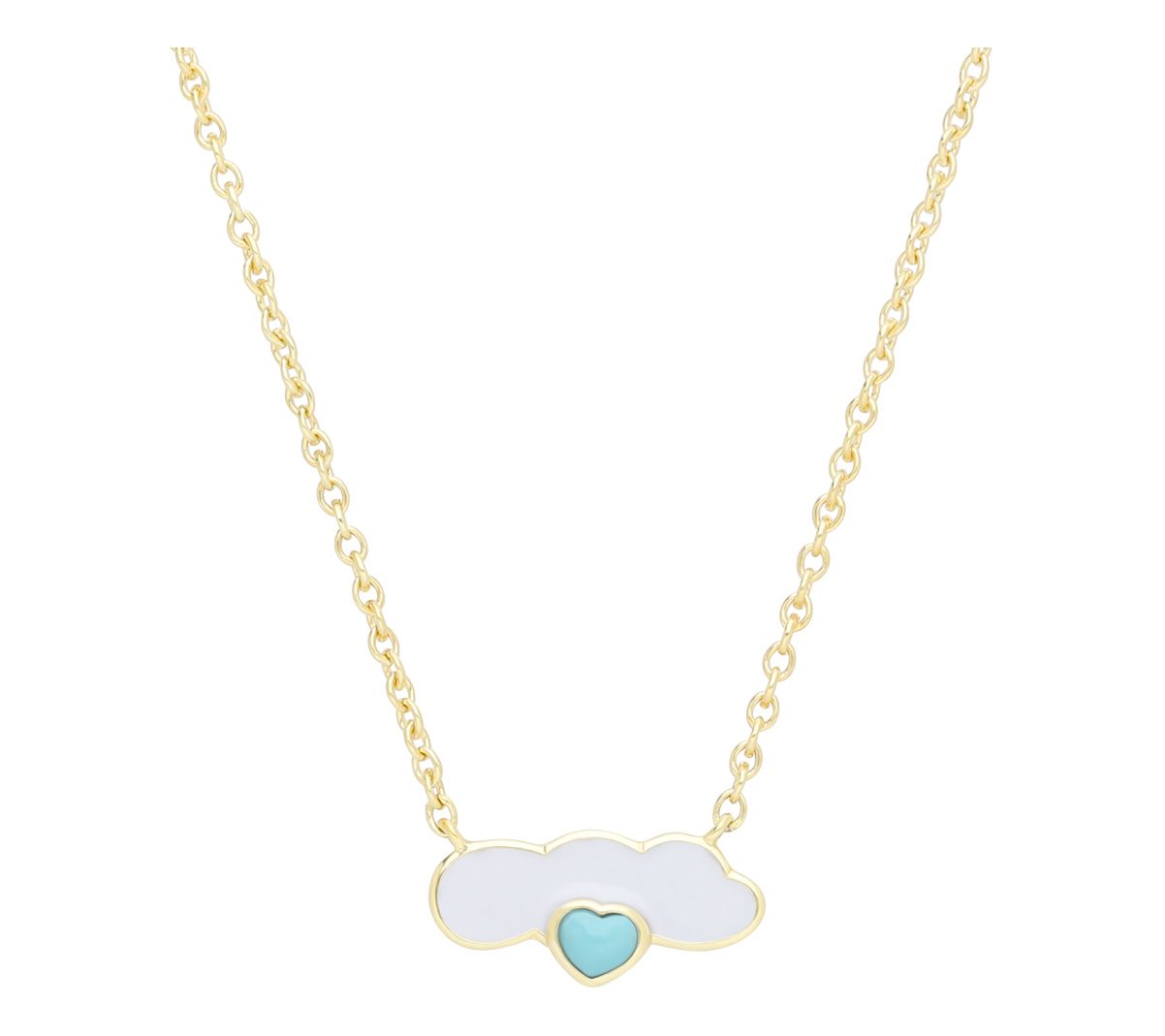 Goddaughters 14K Clad Turquoise Dreamer Cloud Necklace