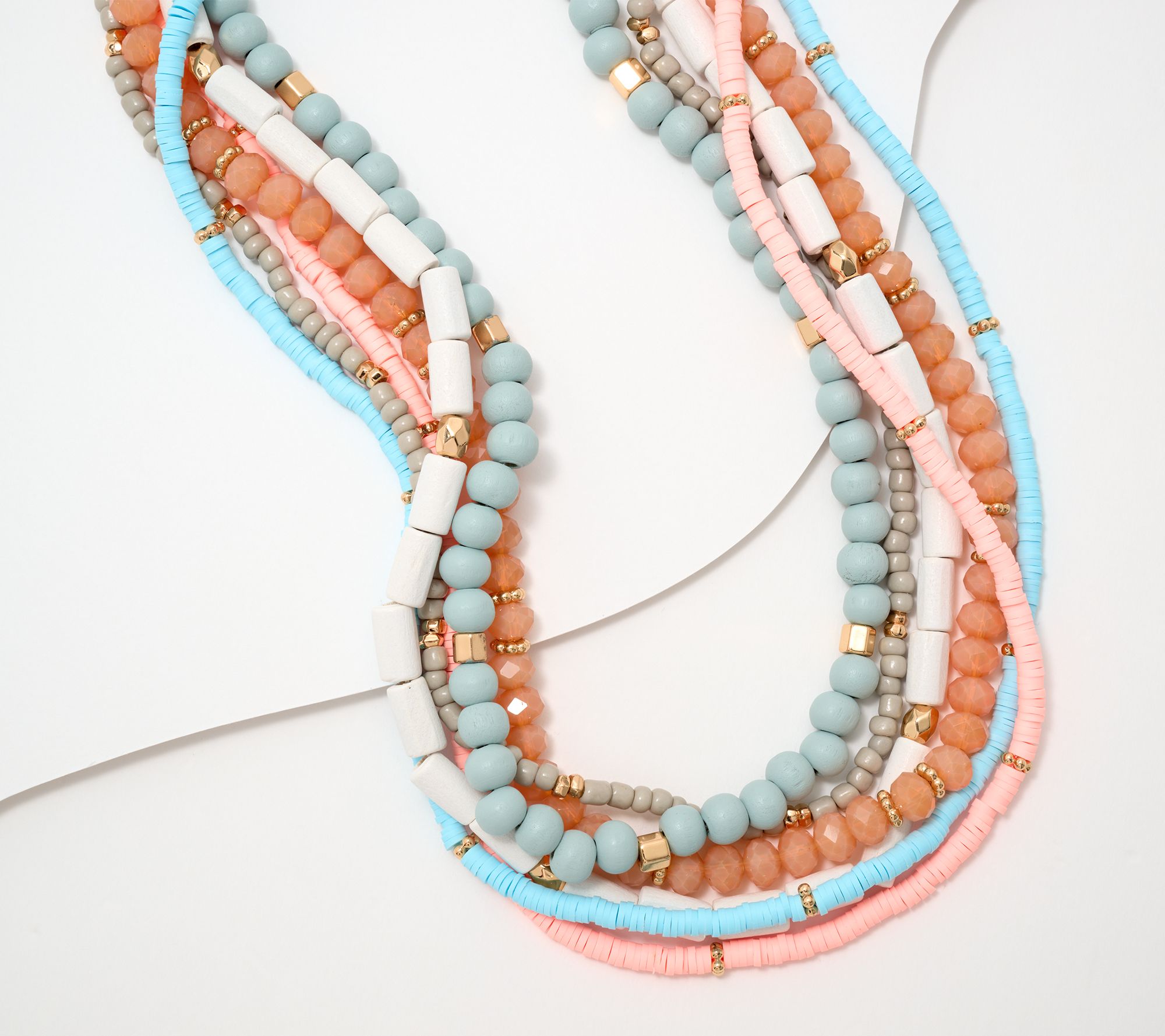 "As Is" Susan Graver Multi- Strand Beaded Necklace