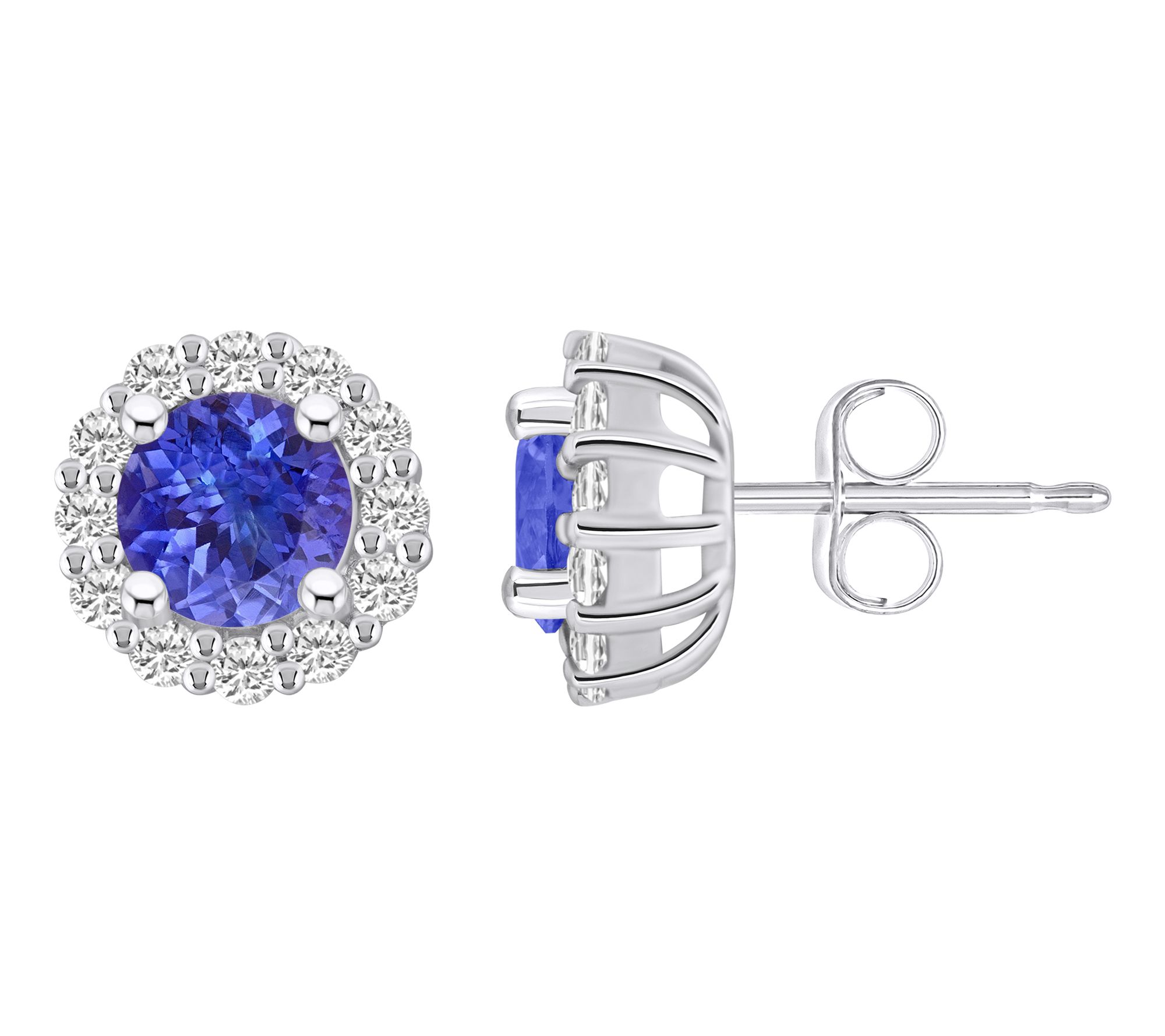 Affinity Gems Tanzanite & 0.60 cttw Diamond Earrings, 14K Gold