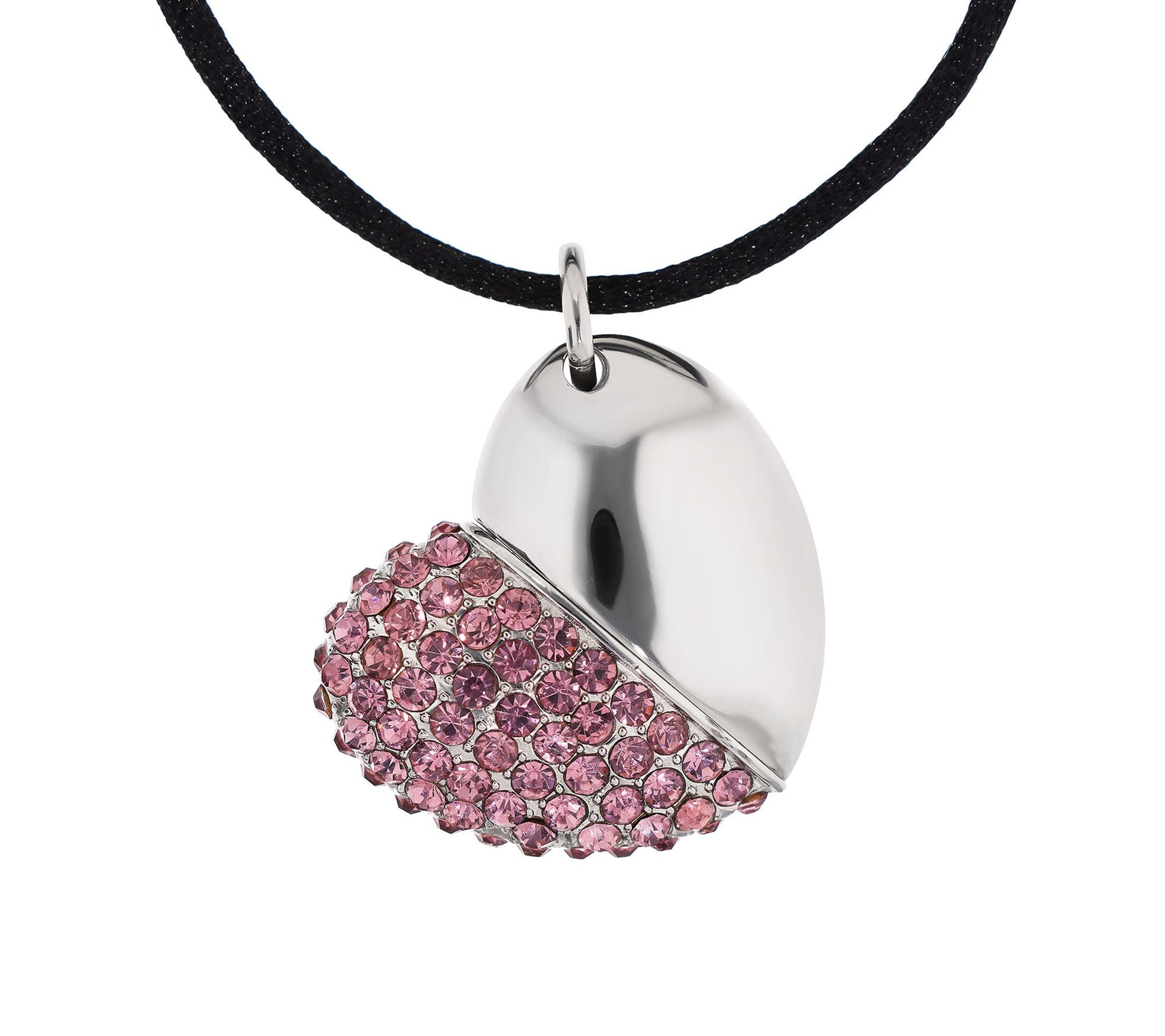 Steel By Design Crystal Heart Necklace with 2GBUSB Drive