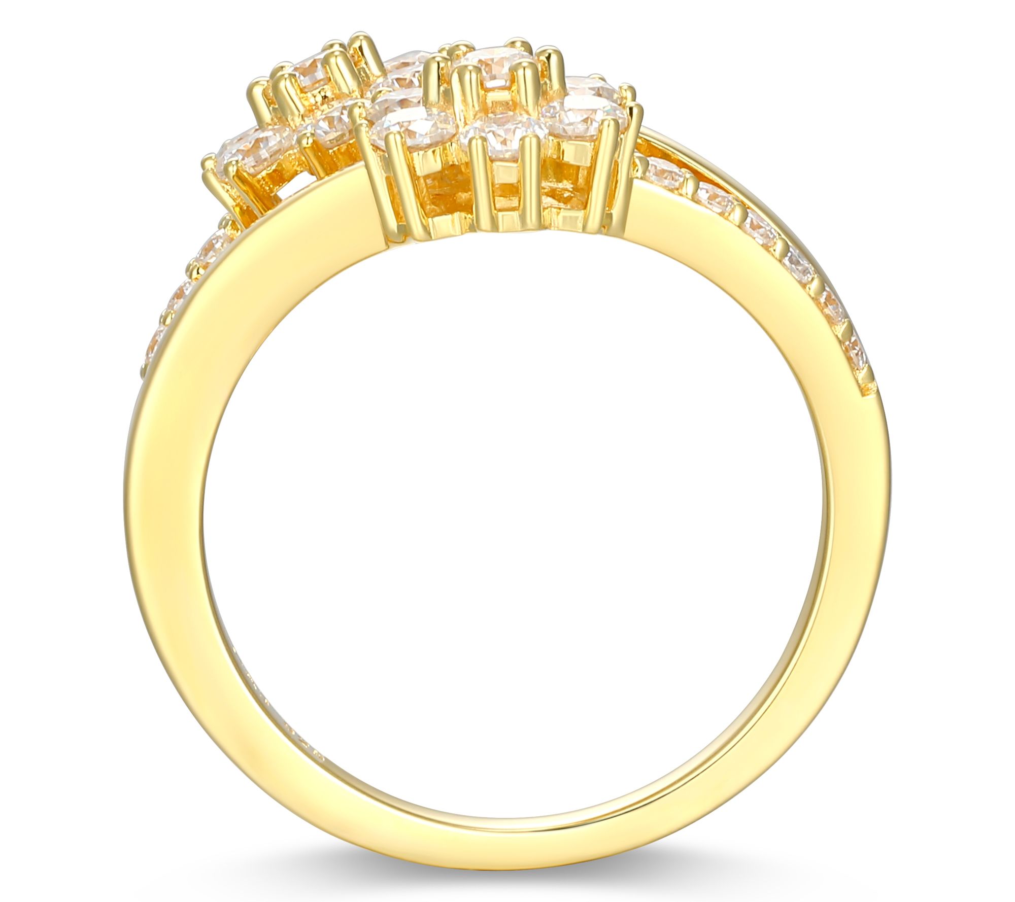 Sterling Silver 0.85 cttw Moissanite Floral Ring - QVC.com