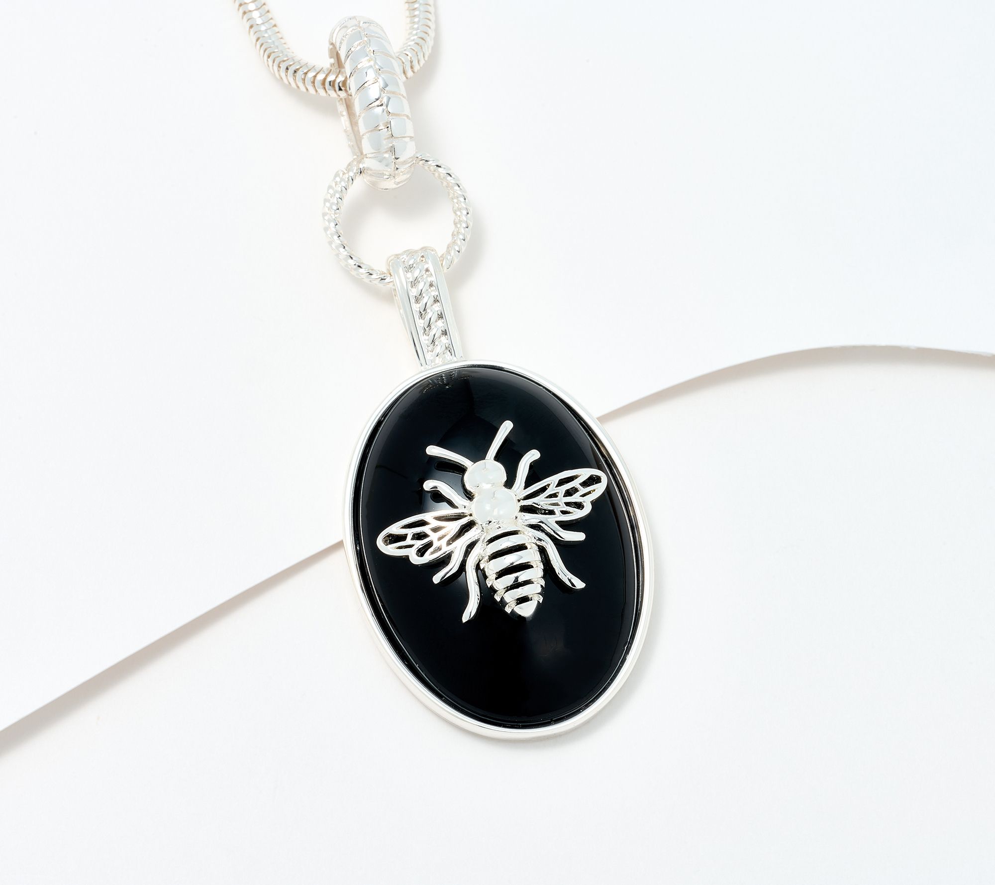 Joan Rivers Anniversary Bee Pendant On Snake Chain