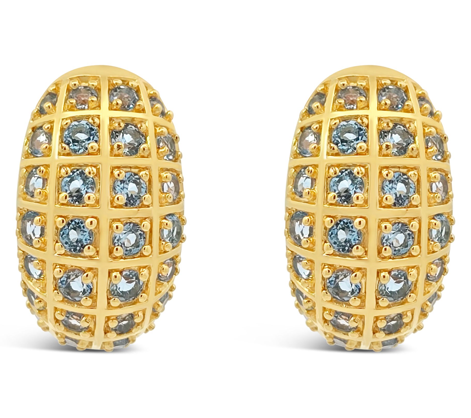 Elyse Ryan 14K Gold Clad Blue Topaz Jayden Earrings