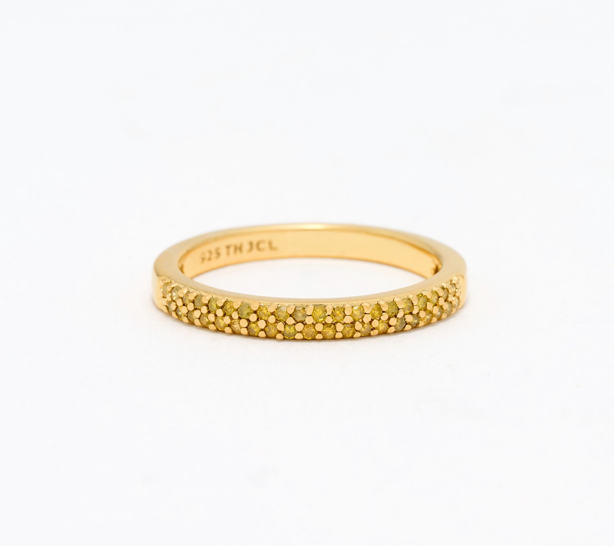 Accents by Affinity 0.20 cttw Yellow Pave Ring, Sterling