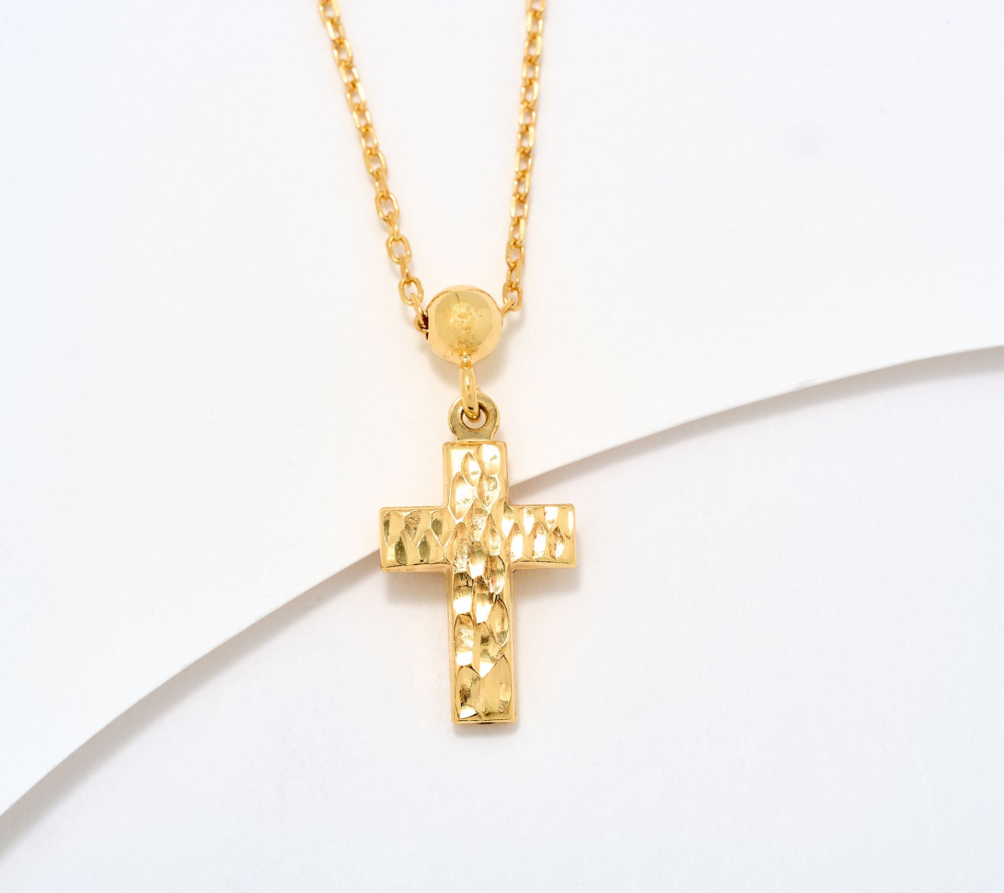 UltraFine 950 Silver Reversible Cross Motif Necklace